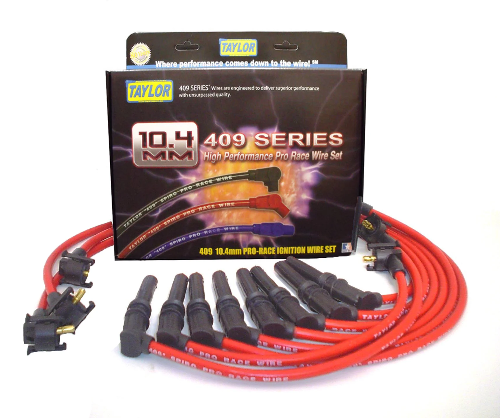 1996-98 Ford Mustang GT 4.6L SOHC V8 10.4mm 409 Series Spark Plug Wire Set (Available in 2 Colors) - Image 2