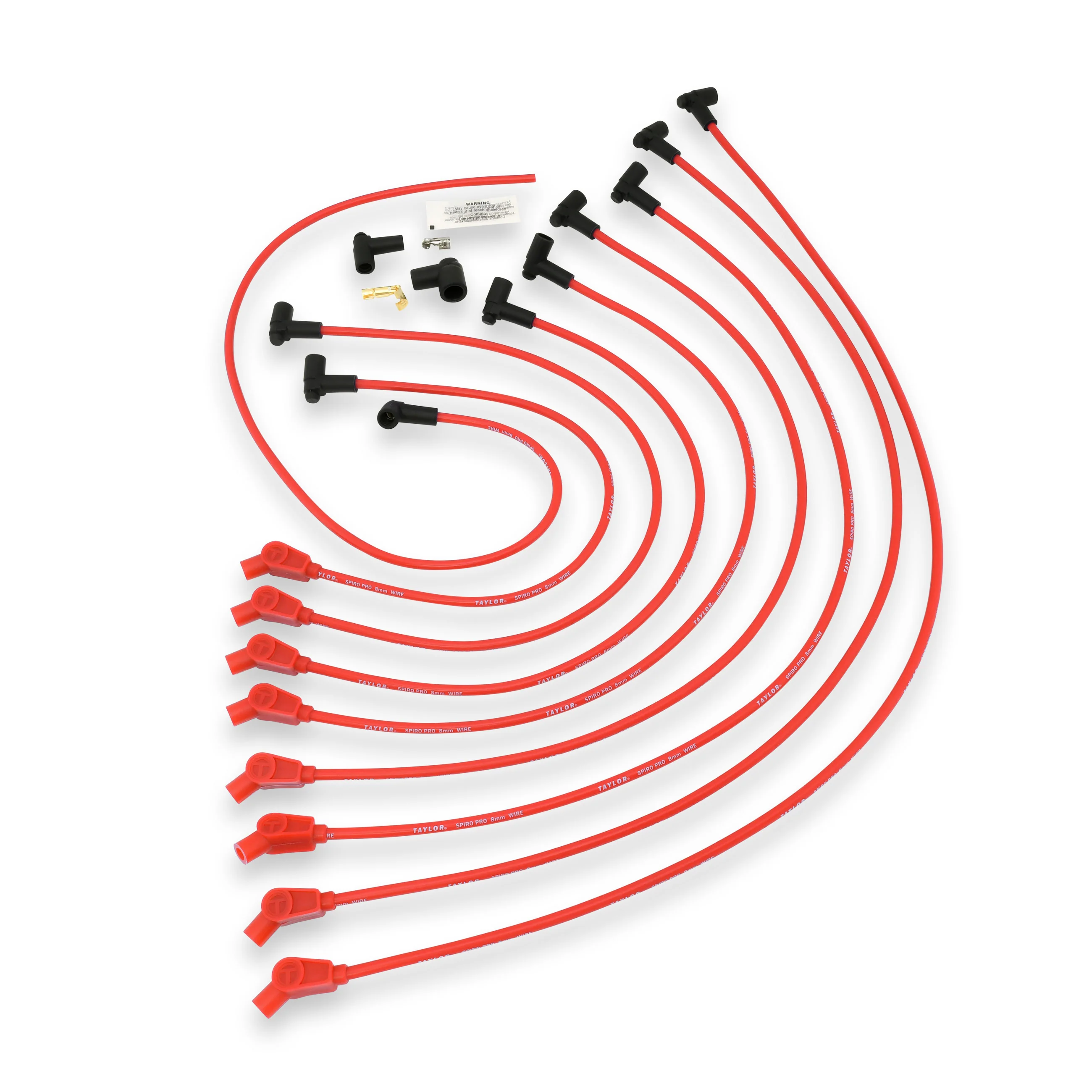 Chevy Big Block Race Fit 8mm Spiro-Pro Spark Plug Wire Set with Over Valve Cover Socket Fitment (Available in 2 Colors) - Image 9