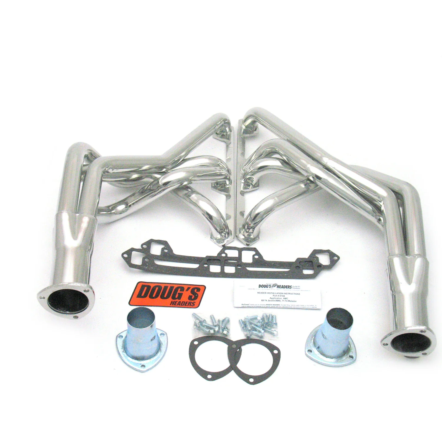 1968-79 AMC V8 1 7/8" Long Tube Header with Metallic Ceramic Coating