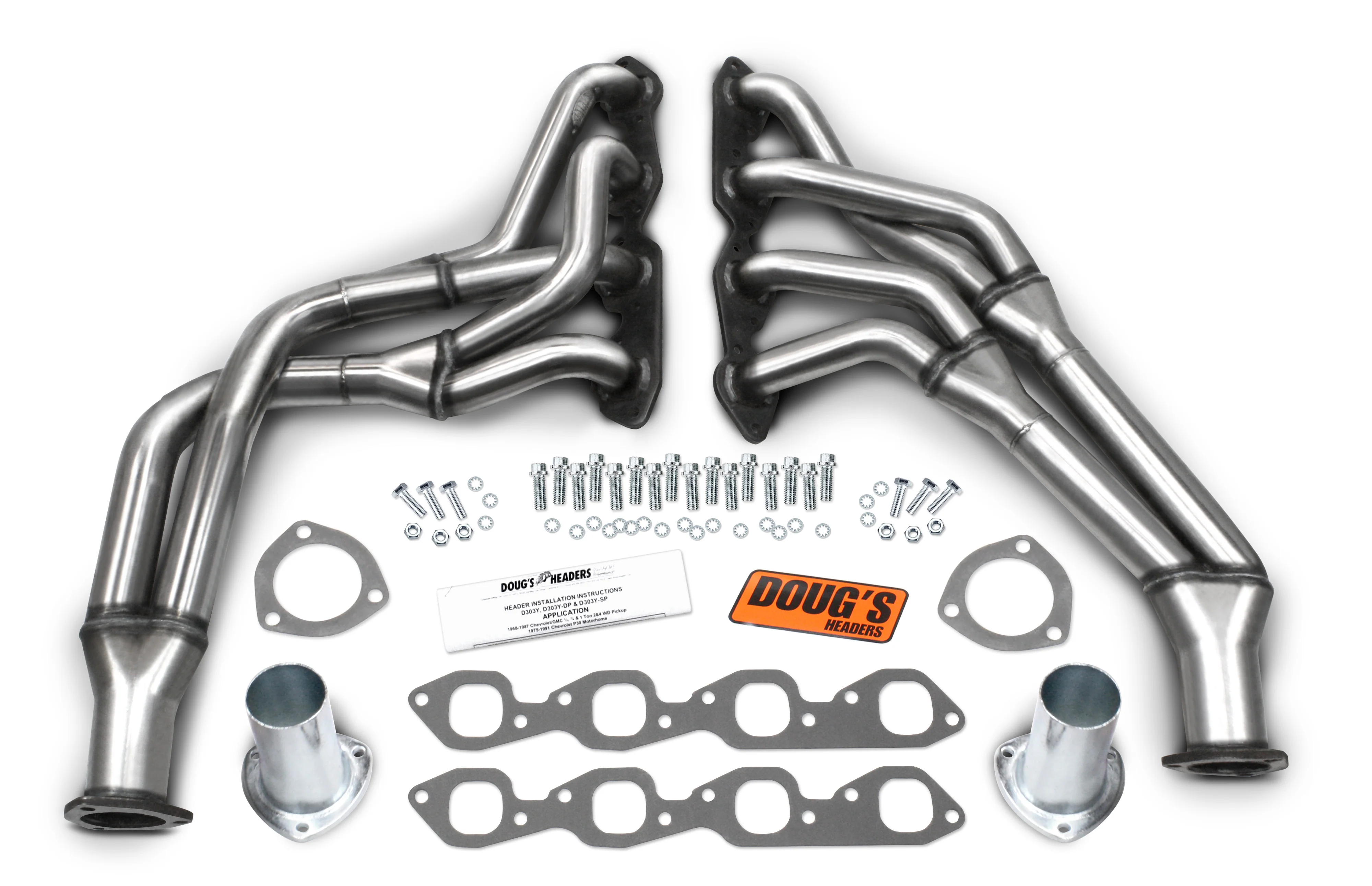 1963-91 Chevy C/K Truck/SUV Small Block 1 5/8" 304 Stainless Steel Long Tube Header