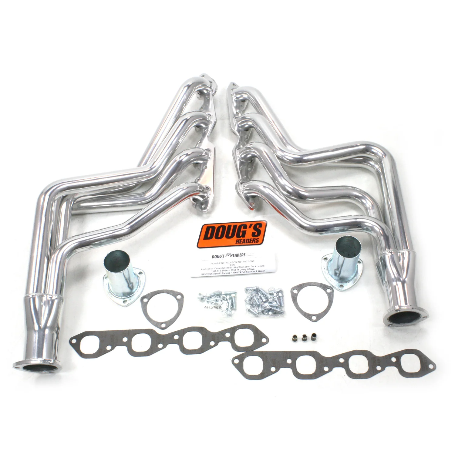 1965-76 Chevy Big Block 396/402/427/454 1 3/4" Long Tube Header with Metallic Ceramic Coating