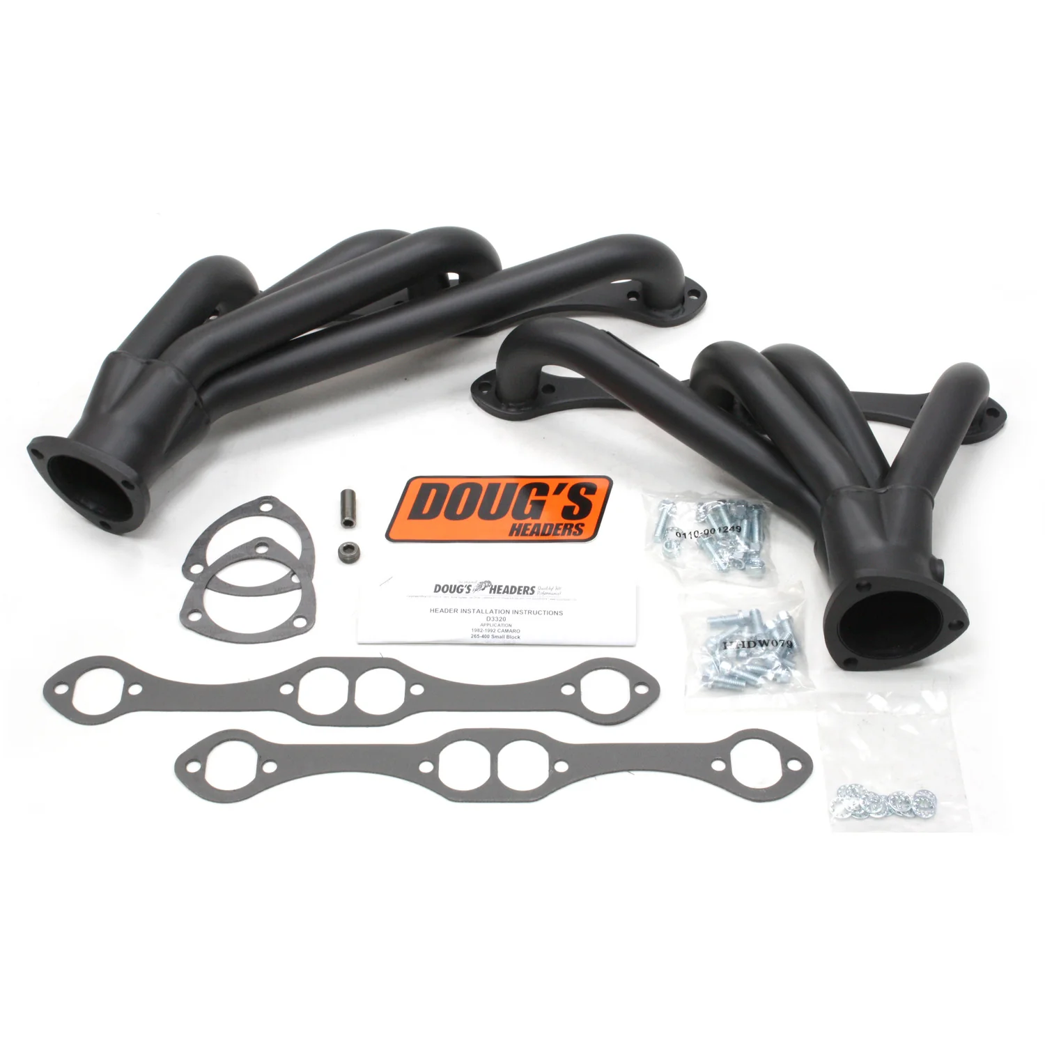 1982-92 Chevy Camaro/Pontiac Firebird Small Block 1 5/8" Shorty Header with Hi-Temp Black Coating