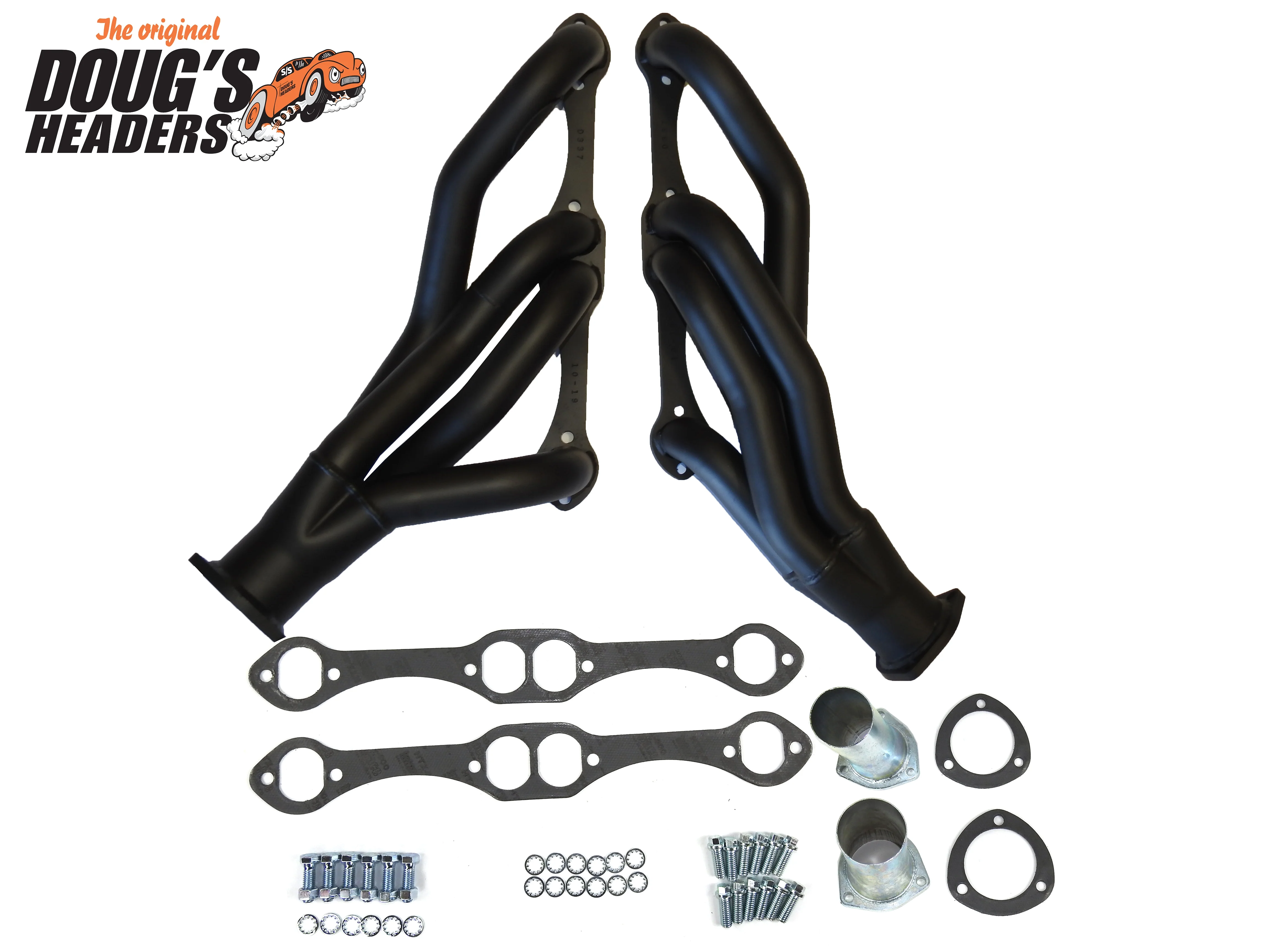 1964-96 GM/Chevy Small Block 1 3/4" Mid-Length Header with Hi-Temp Black Coating