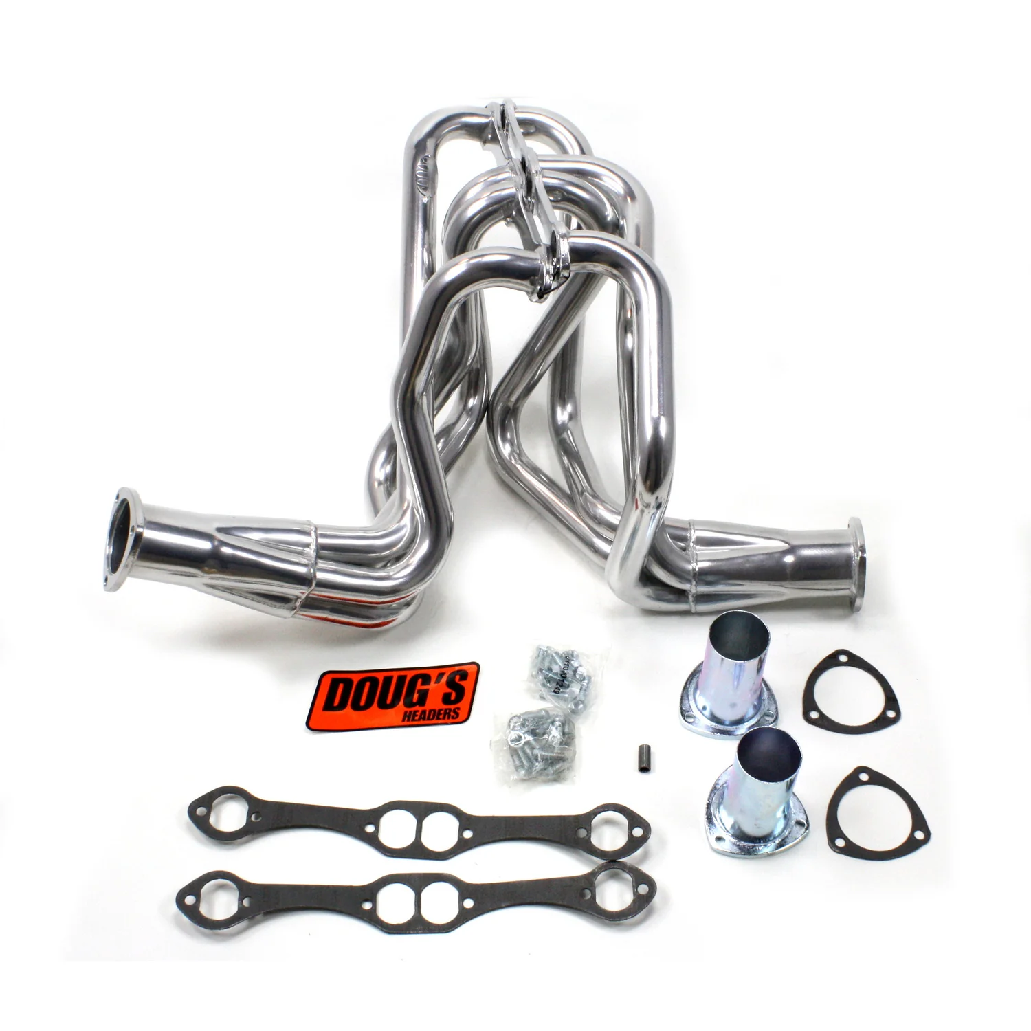 1958-64 Chevy Full-Size Small Block 1 5/8" Long Tube Header with Metallic Ceramic Coating