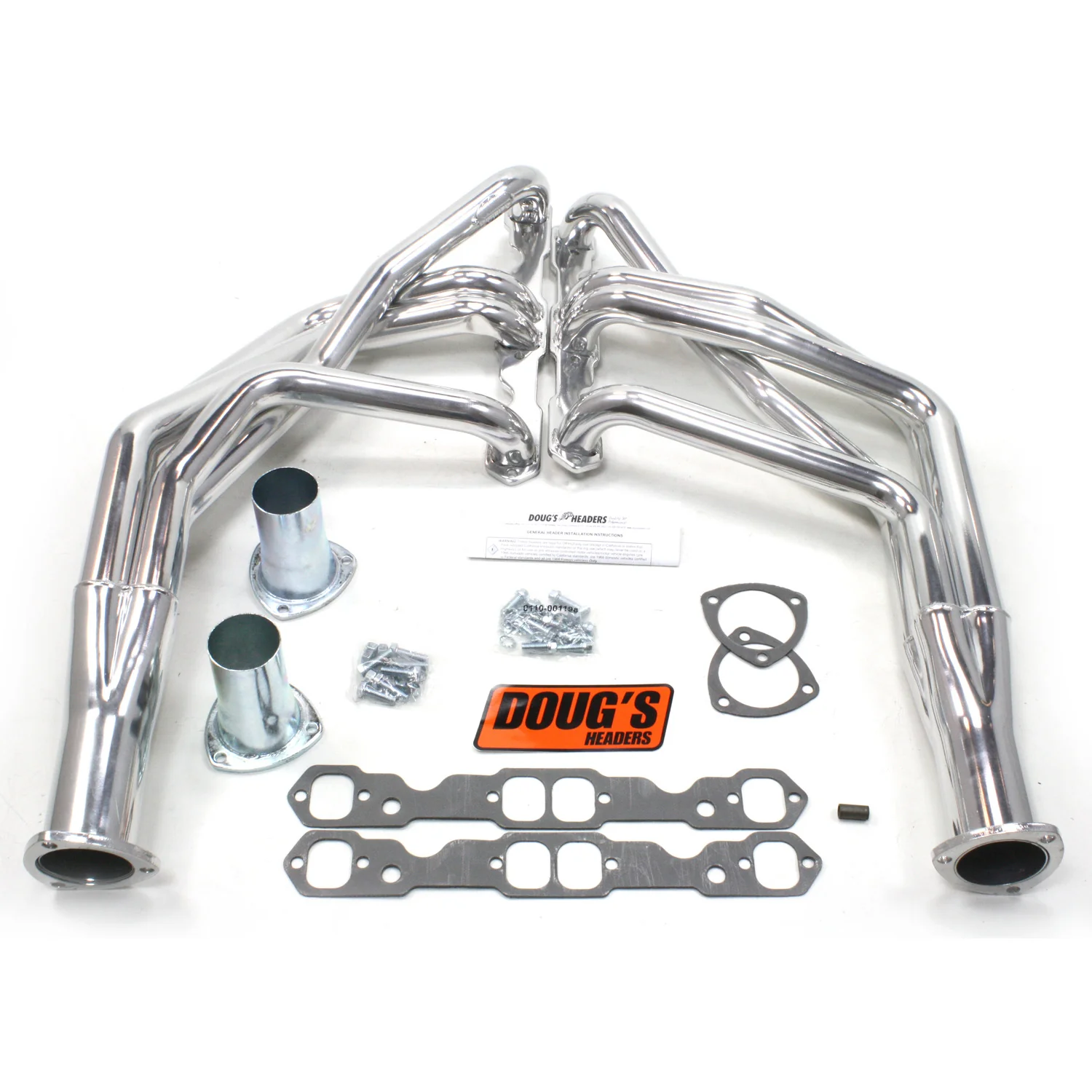 1967-74 Chevy F-Body/Nova Small Block with Floor Shift 1 3/4" Long Tube Header with Metallic Ceramic Coating