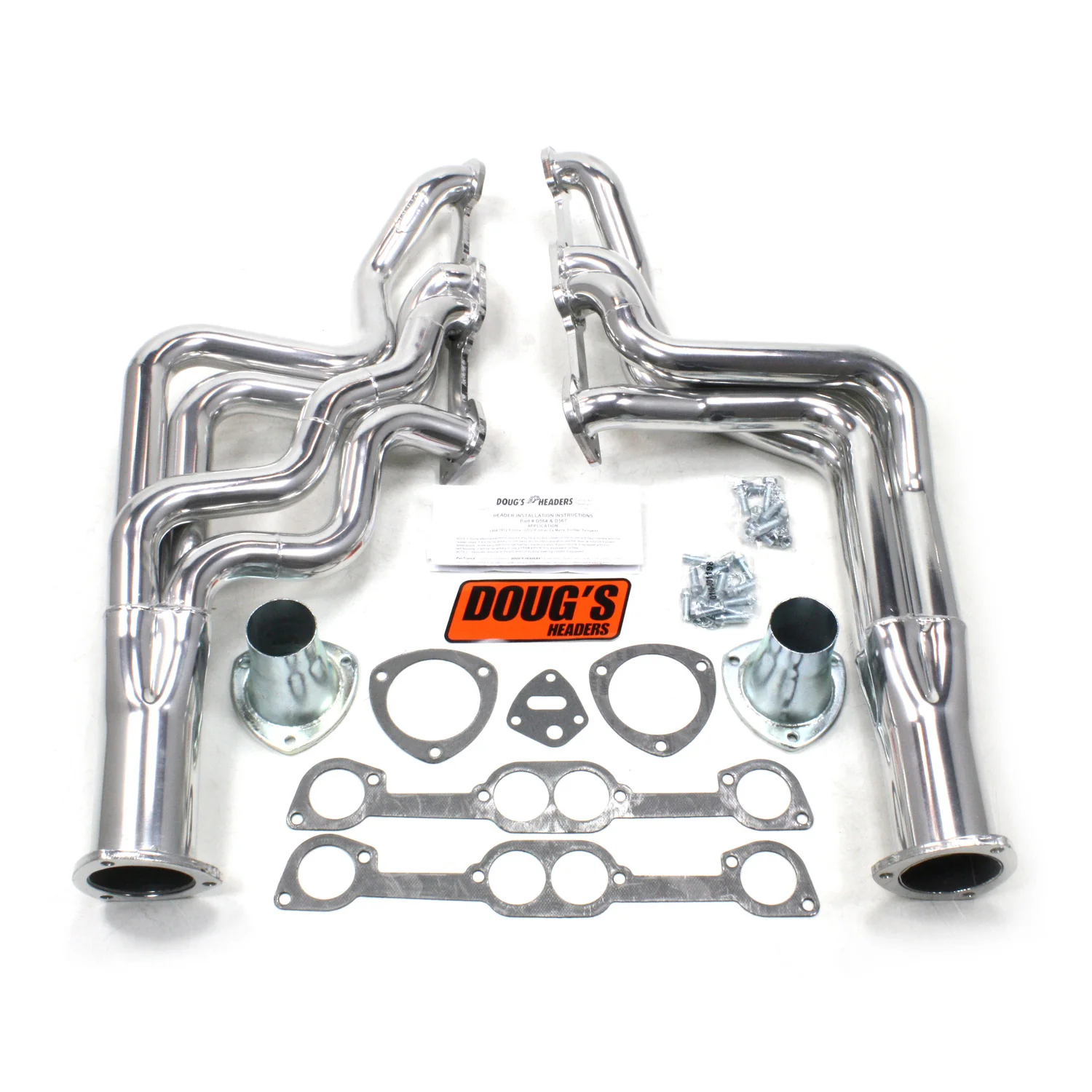 1964-67 Pontiac GTO/LeMans/Tempest with Aftermarket Cylinder Heads 1 3/4" Long Tube Header with Metallic Ceramic Coating