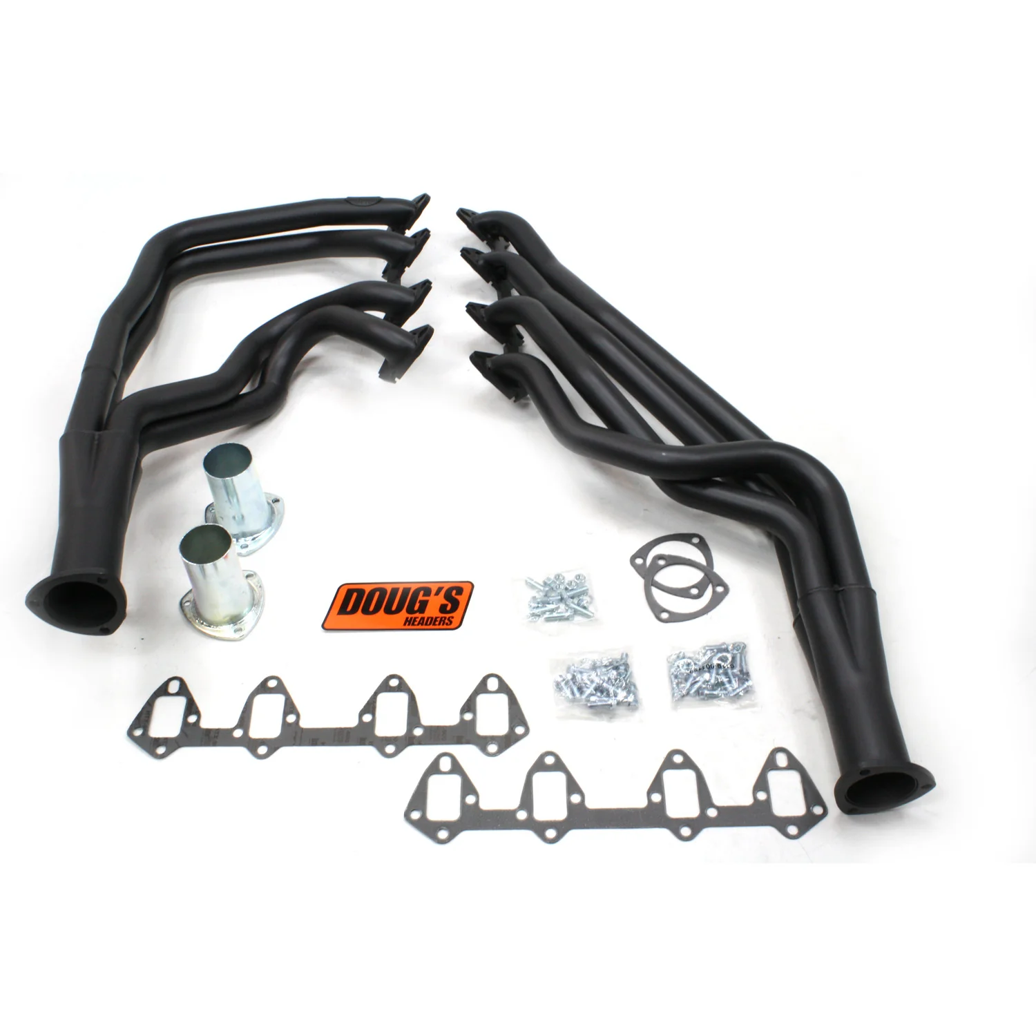 1966-69 Ford/Mercury FE Big Block with Floor Shift 1 3/4" Long Tube Header with Hi-Temp Black Coating