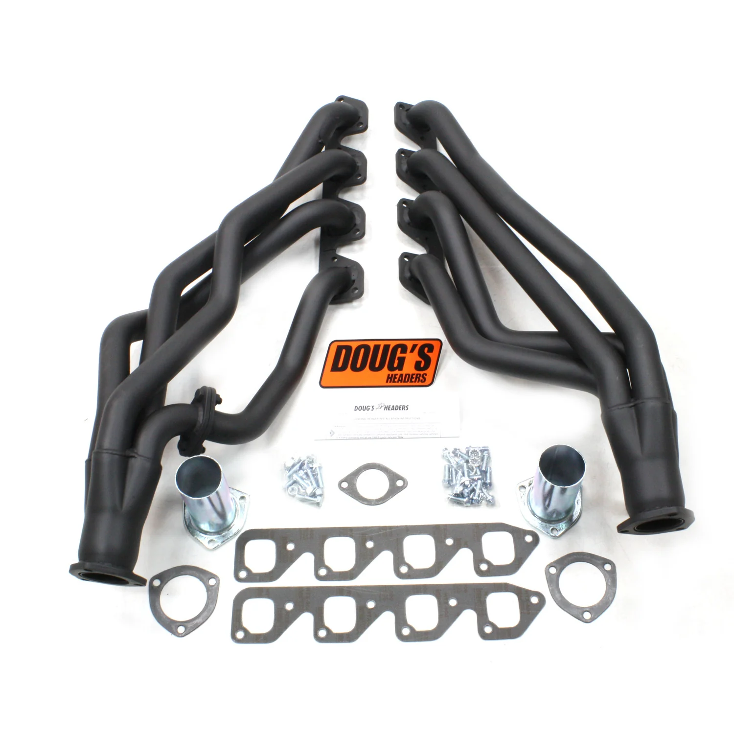 1967-71 Ford Mustang/Fairlane/Torino/Cougar 351C 4 Barrel Heads Manual Transmission 1 3/4" Long Tube Header with Hi-Temp Black Coating