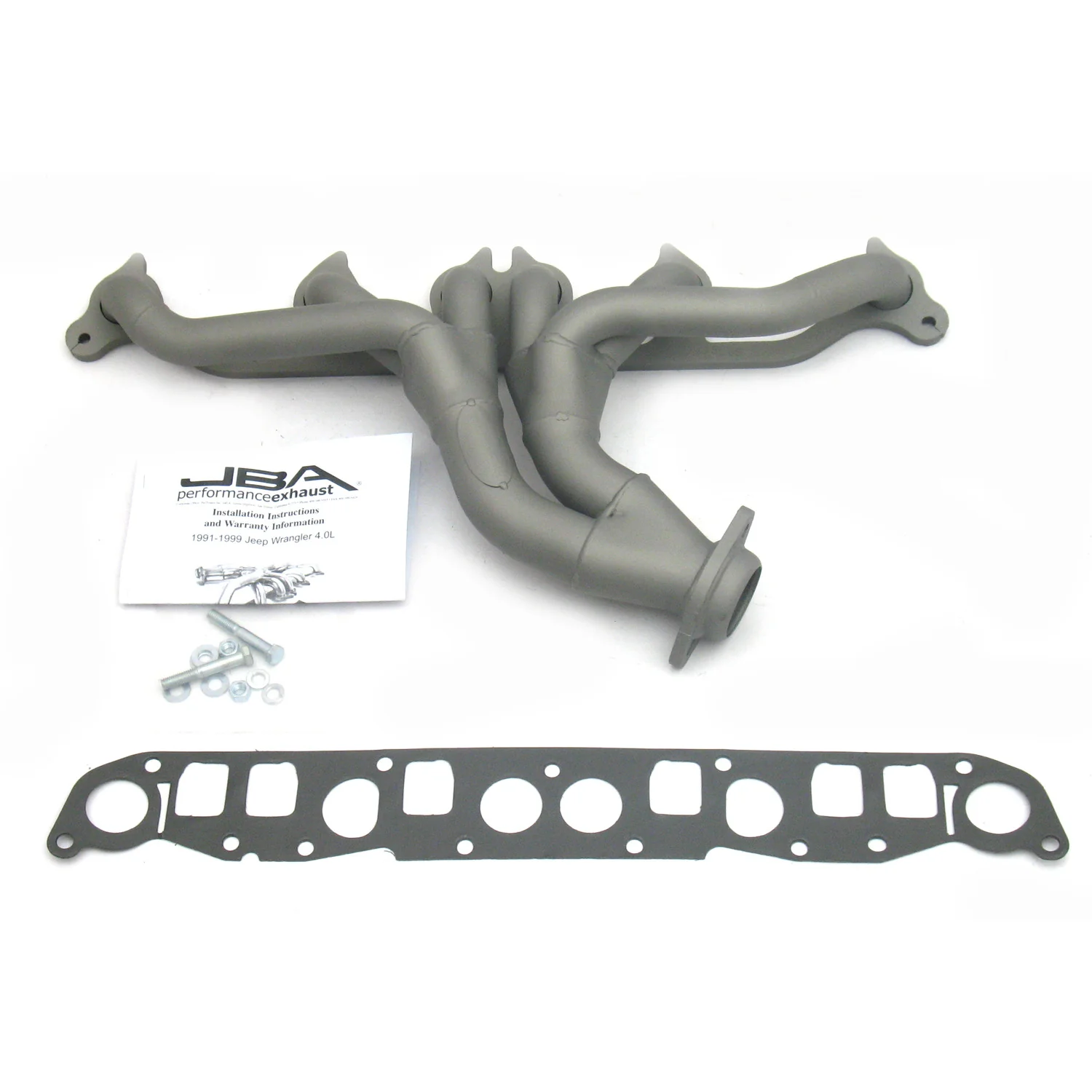 1991-99 Jeep Wrangler/Cherokee 4.0L 1 1/2" Stainless Steel Shorty Header with Titanium Ceramic Coating