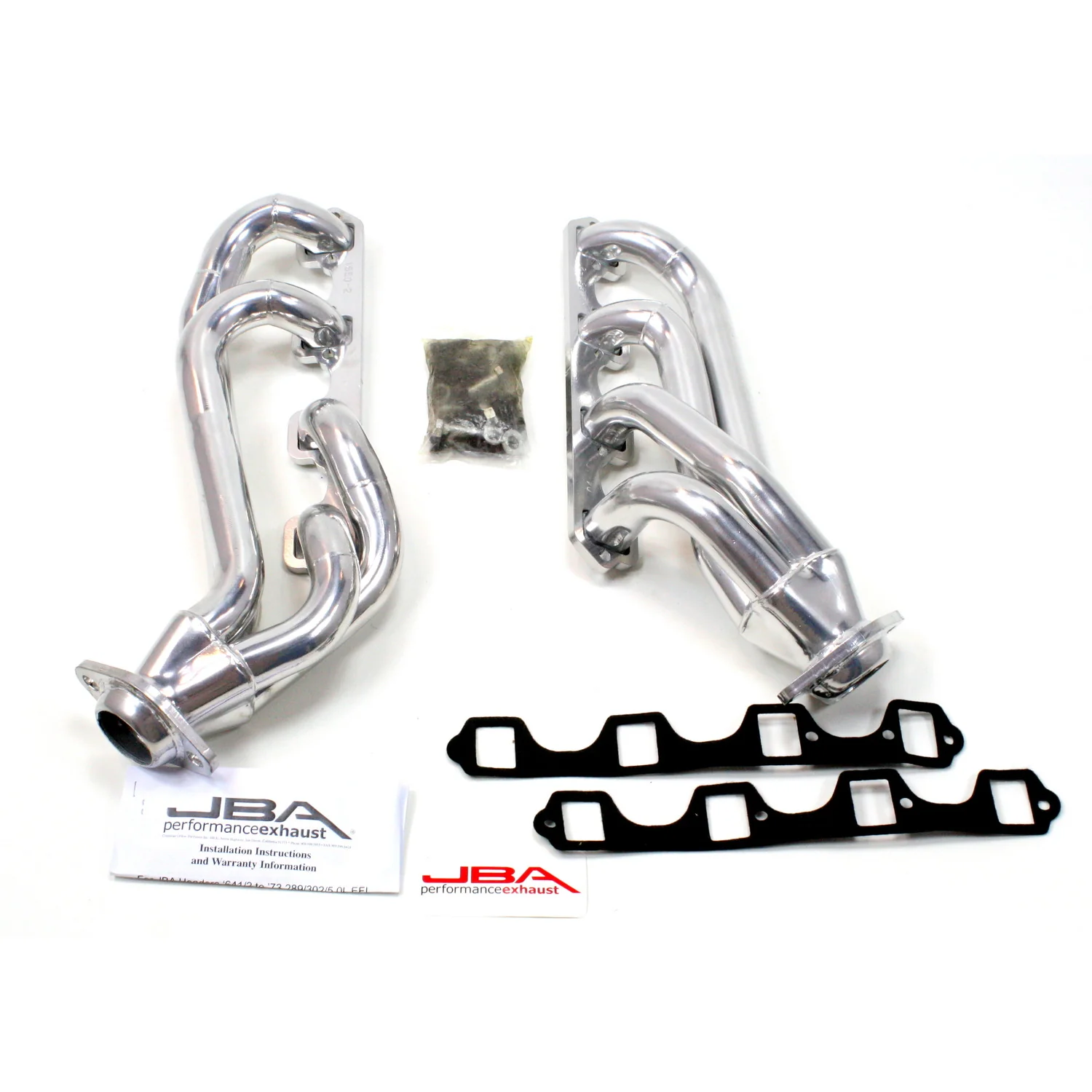 1965-73 Mustang 289/302 with GT40 P Cylinder Head 1 5/8" Stainless Steel Shorty Header with Metallic Ceramic Coating