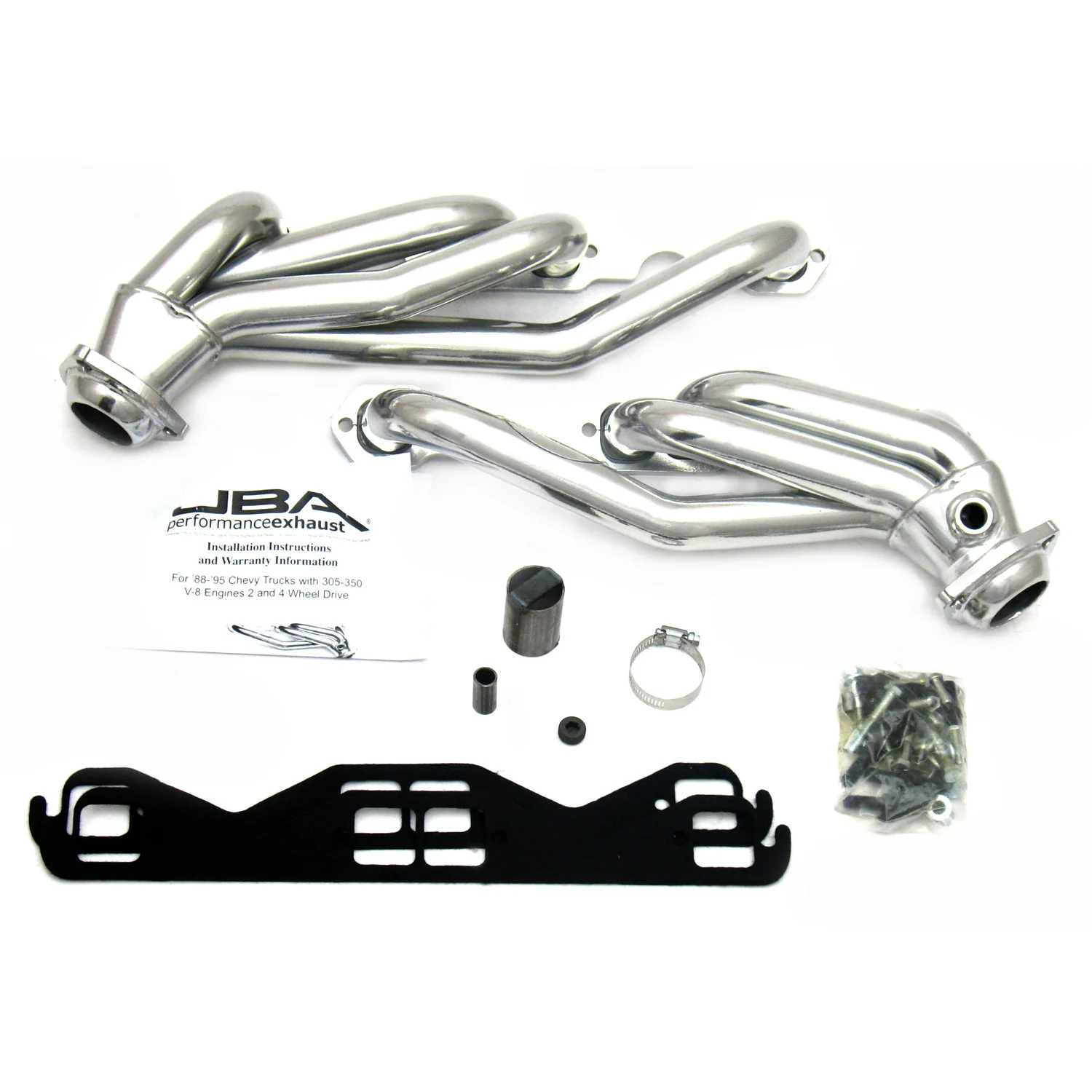 1986-95 GM Truck 5.0L/5.7L 1 1/2" Stainless Steel Shorty Header with Metallic Ceramic Coating