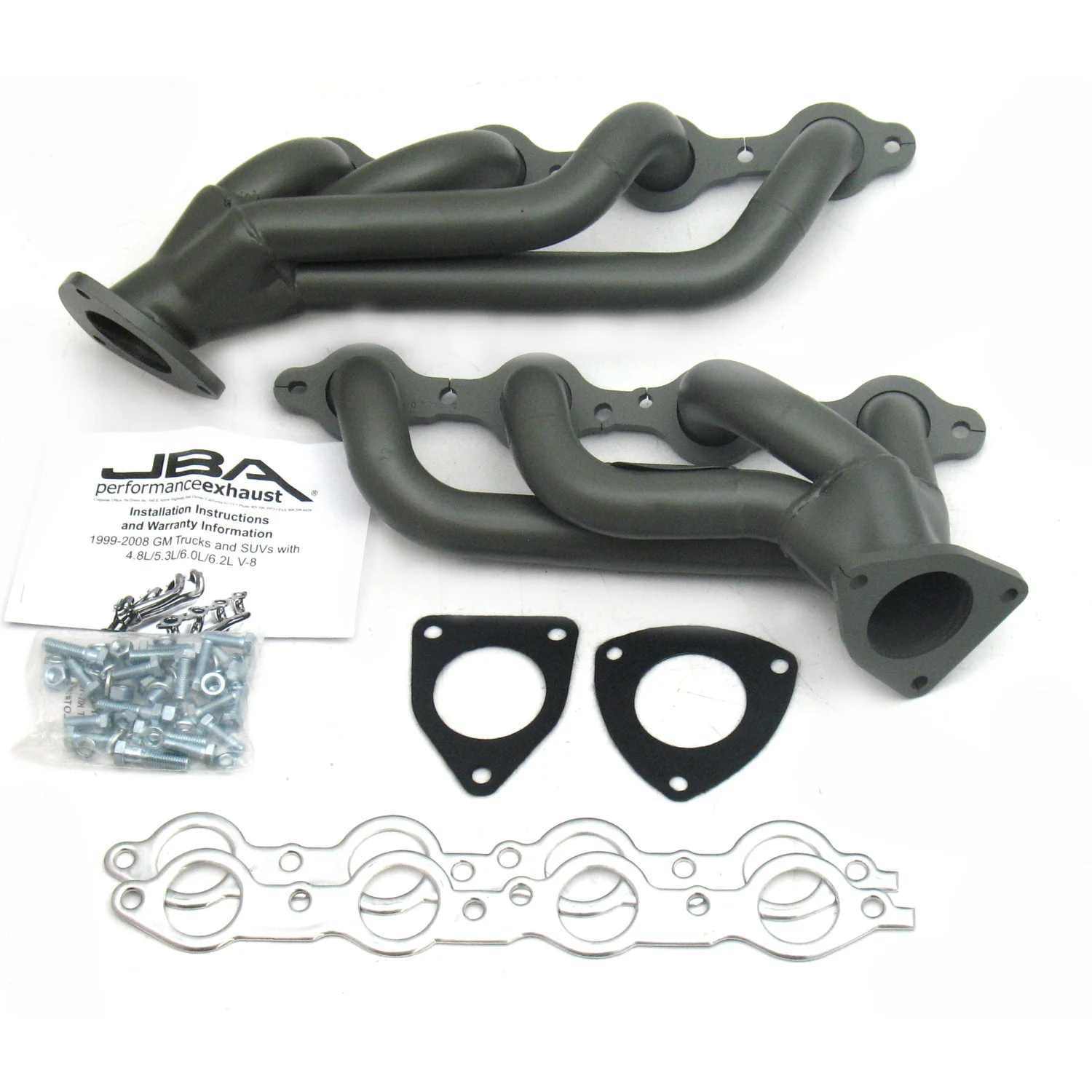 2003-06 GM Truck/Hummer 6.0L 1 5/8" Stainless Steel Shorty Header with Titanium Ceramic Coating