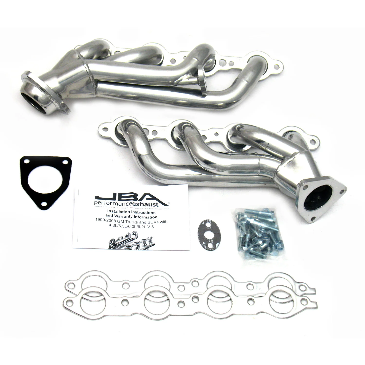 1999-01 GM Truck 4.8/5.3L 1 5/8" Stainless Steel Shorty Header with Metallic Ceramic Coating