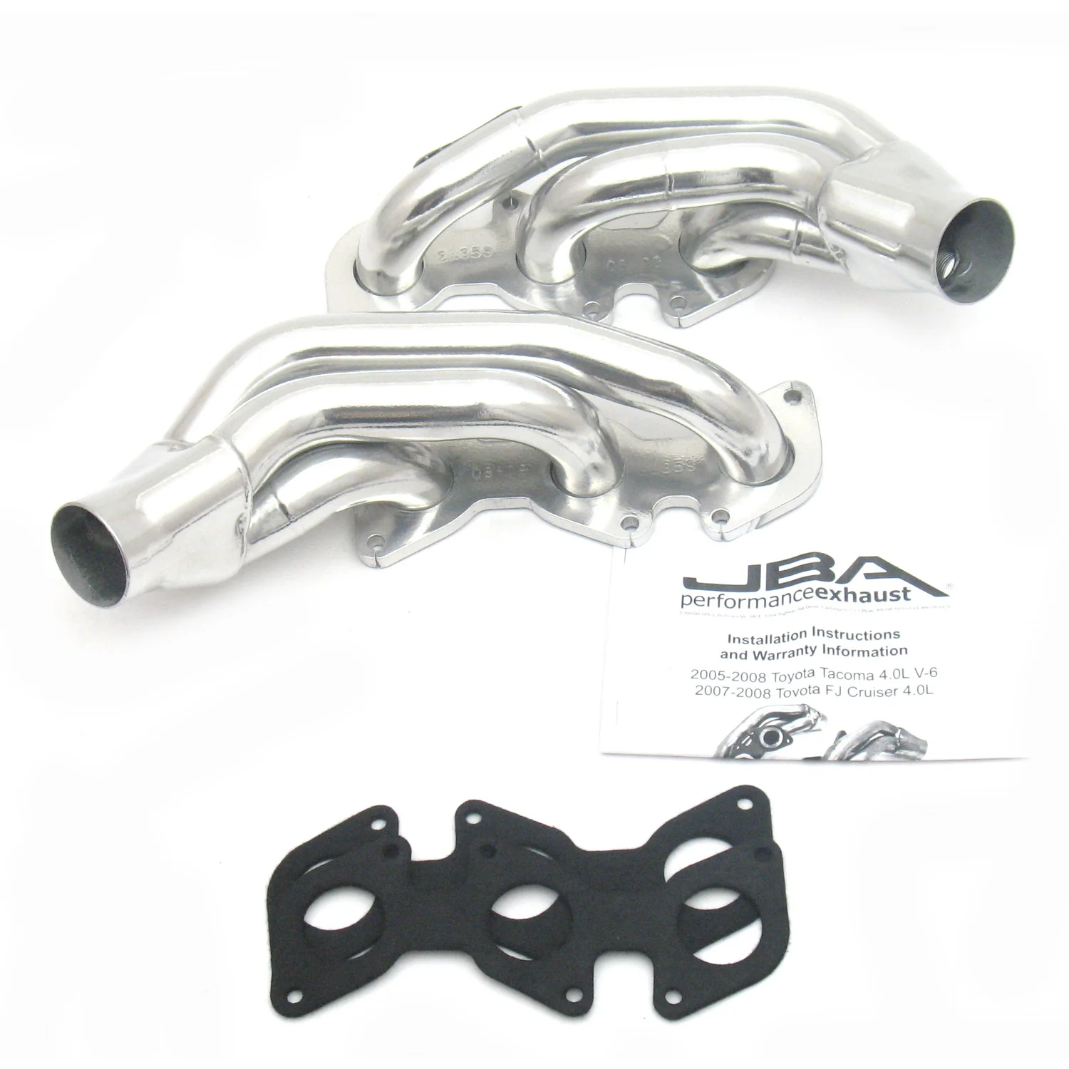 2005-11 Tacoma/2005-09 FJ/2003-09 4Runner 1 1/2" Stainless Steel Shorty Header with Metallic Ceramic Coating