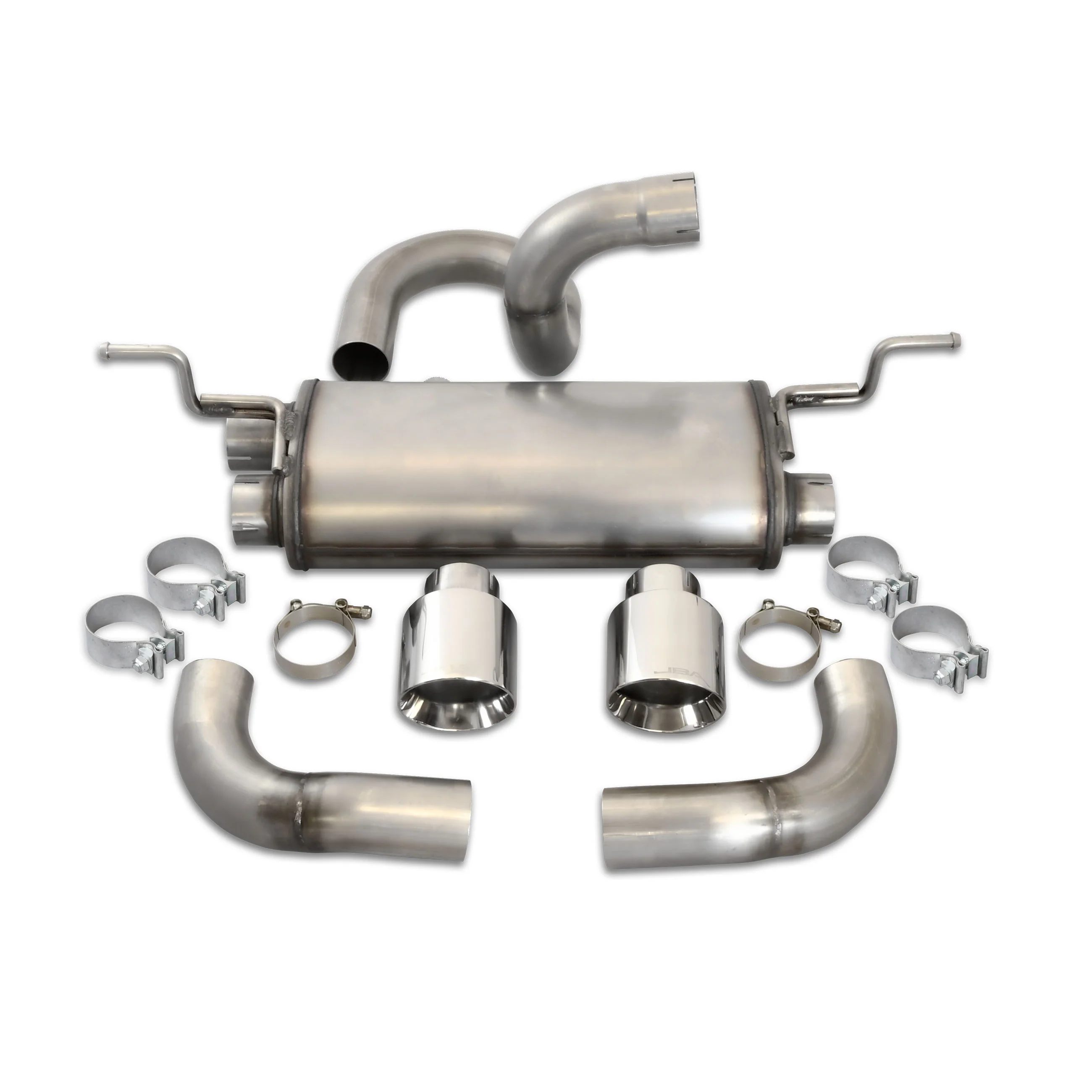 2018-21 Jeep Wrangler JL 2.0L/3.6L 2.5" Stainless Steel Dual Axle Back Exhaust System - Image 3