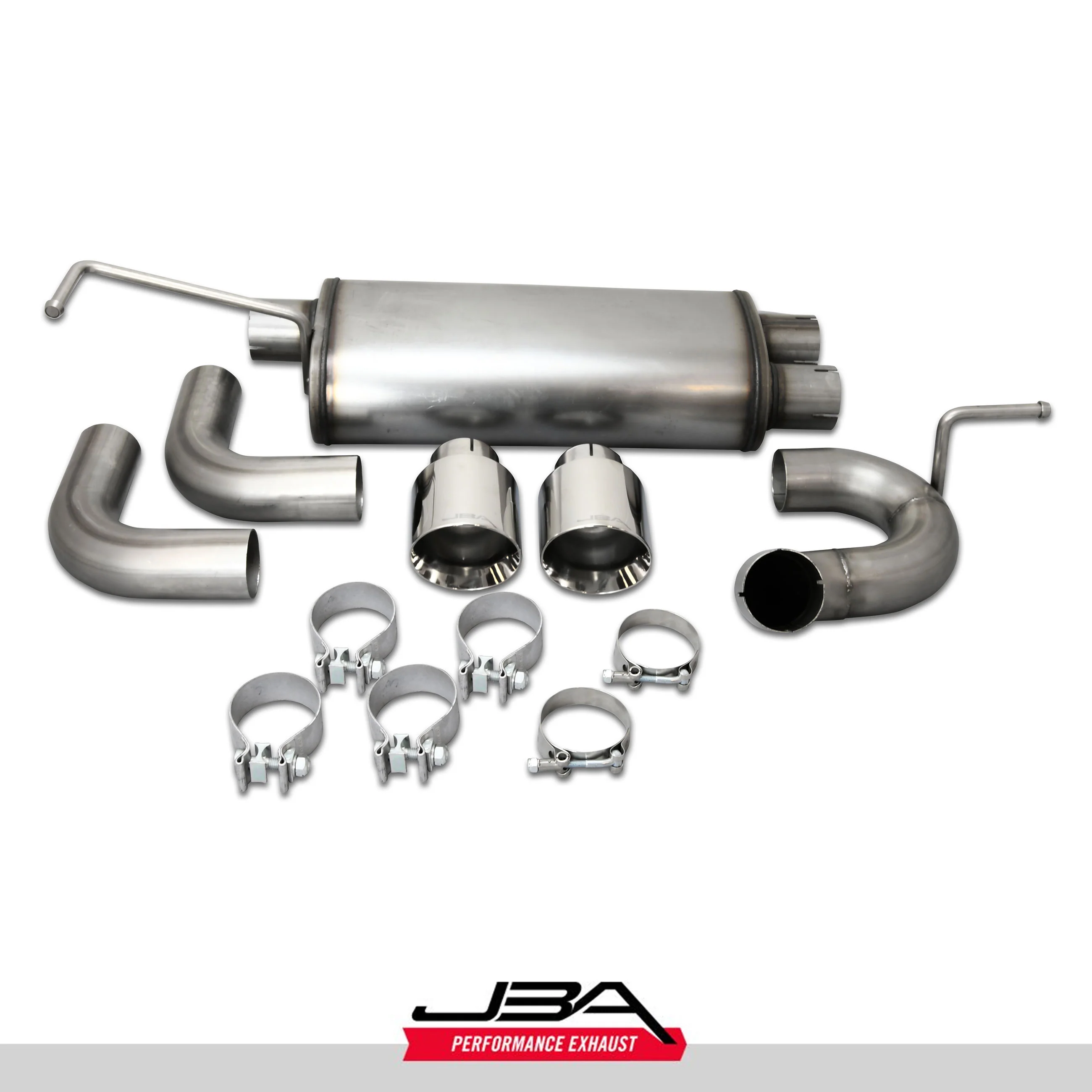 2007-18 Jeep Wrangler JK 2.0L/3.6L/3.8L 2.5" Stainless Steel Dual Axle Back Exhaust System