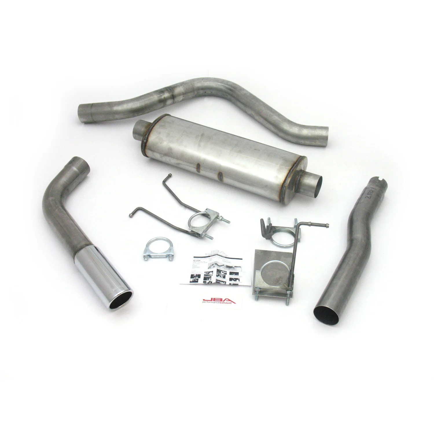 1987-97 Ford F-150/F-250/F-350 4.9L Inline 6 & 5.0L/5.8L V8 Super Cab 3" Stainless Steel Cat Back Exhaust System