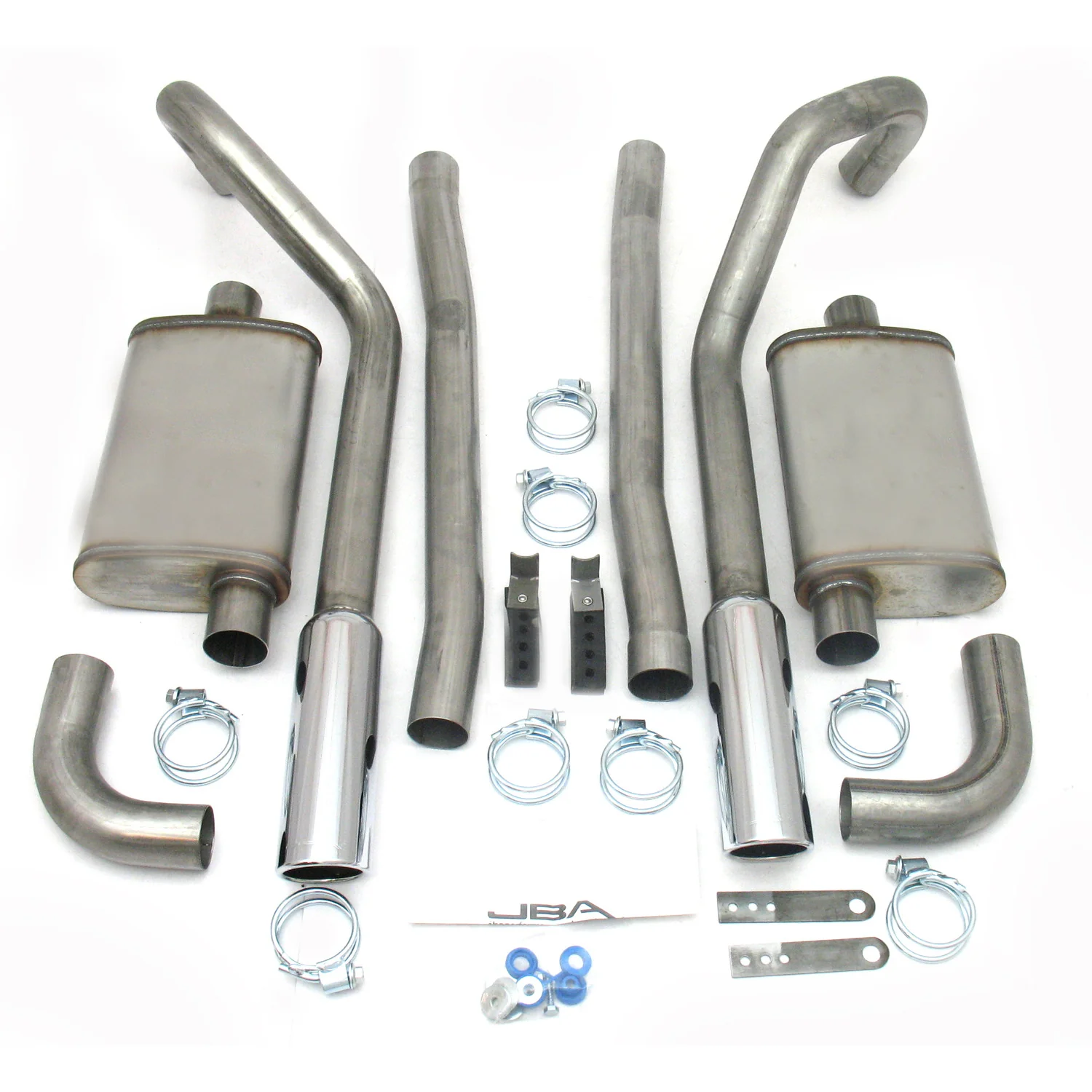 1967-70 Ford Mustang with Staggered Shocks 2.5" Stainless Steel Exhaust System