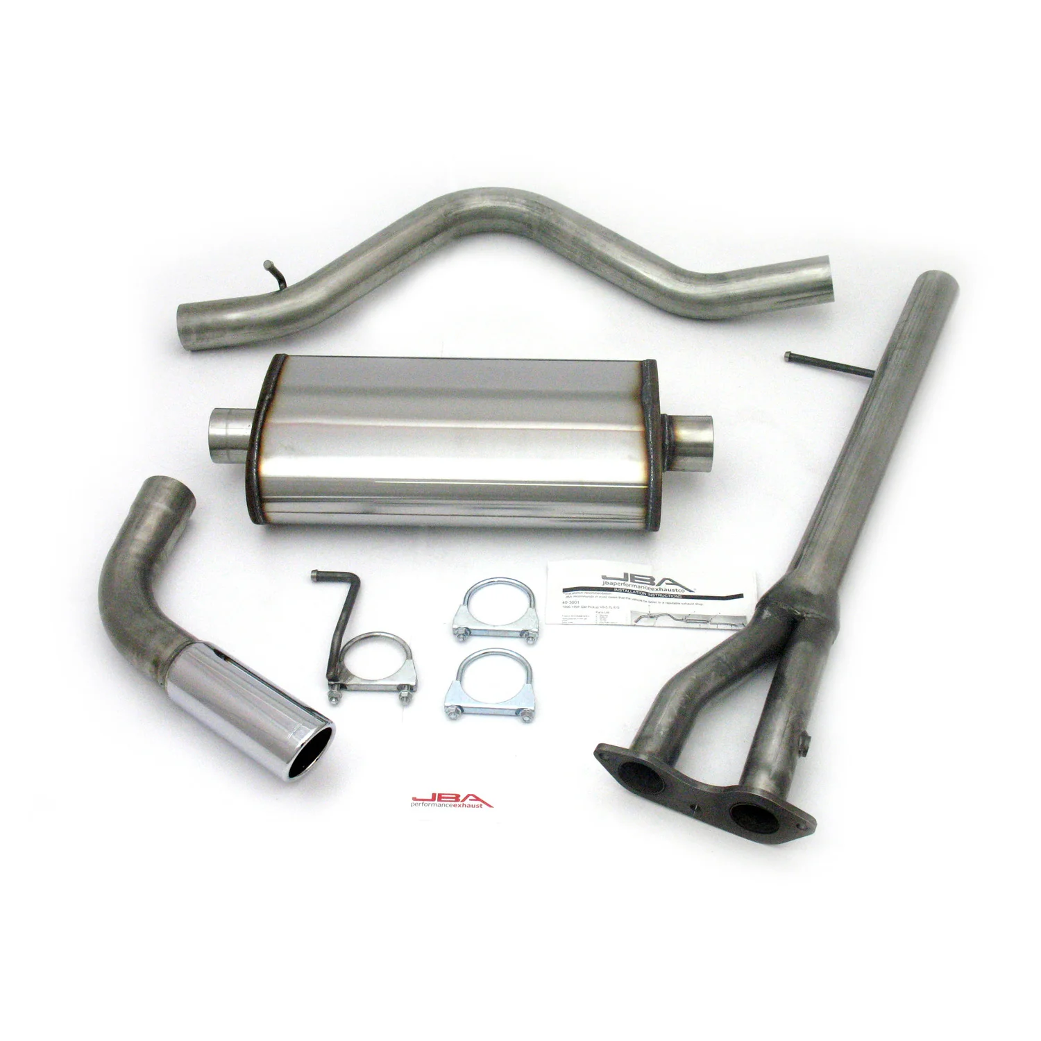 1996-00 Chevy/GMC C/K Silverado/Sierra 5.7L V8 Extended Bed Short Cab 3" Stainless Steel Cat Back Exhaust System
