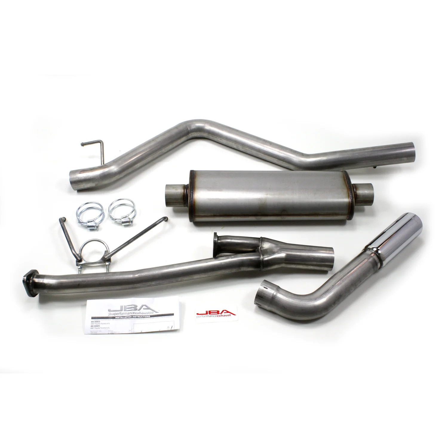2010-20 Tundra 4.7L/5.7L 3" Stainless Steel Exhaust System Universal Single Side Swept Exit