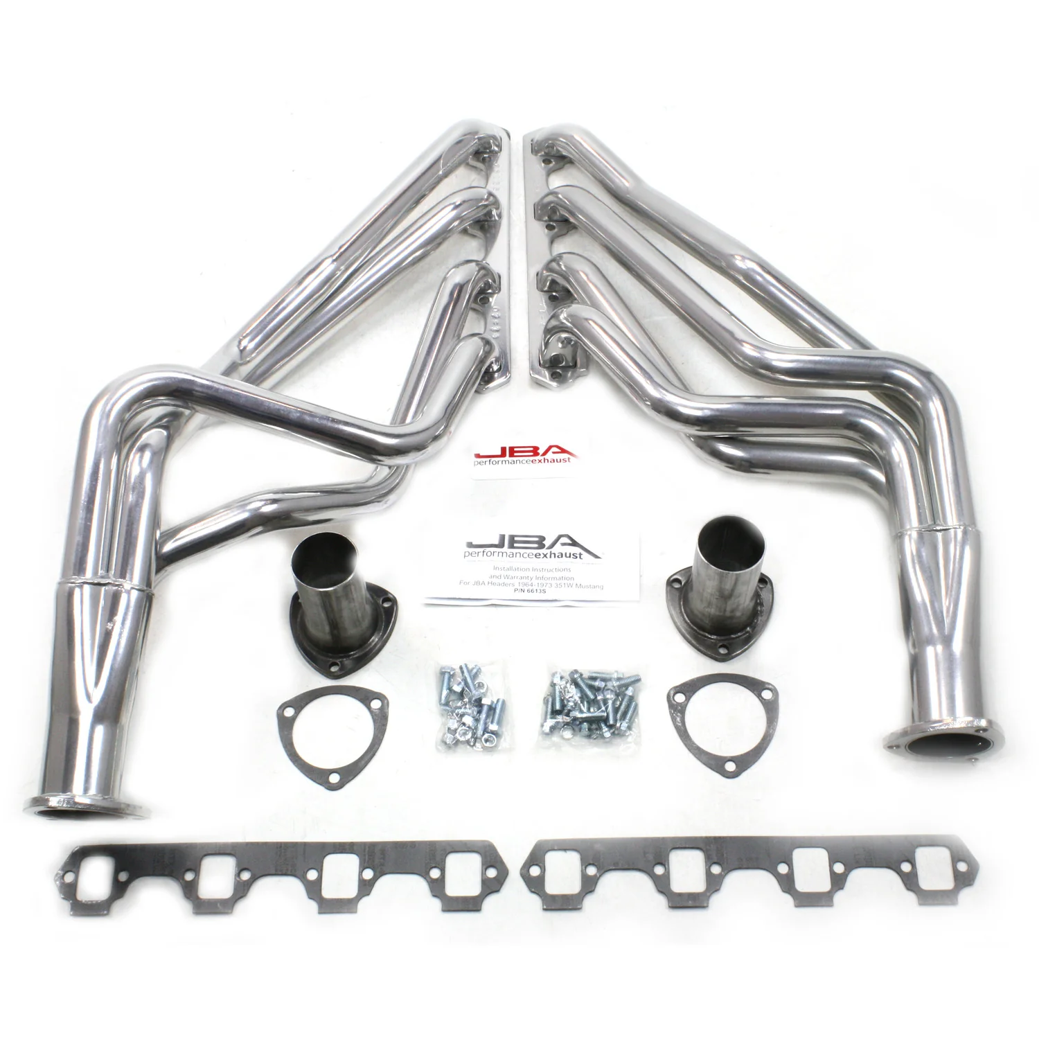 1965-73 Mustang 260-302 1 5/8" Stainless Steel Long Tube Header with Metallic Ceramic Coating