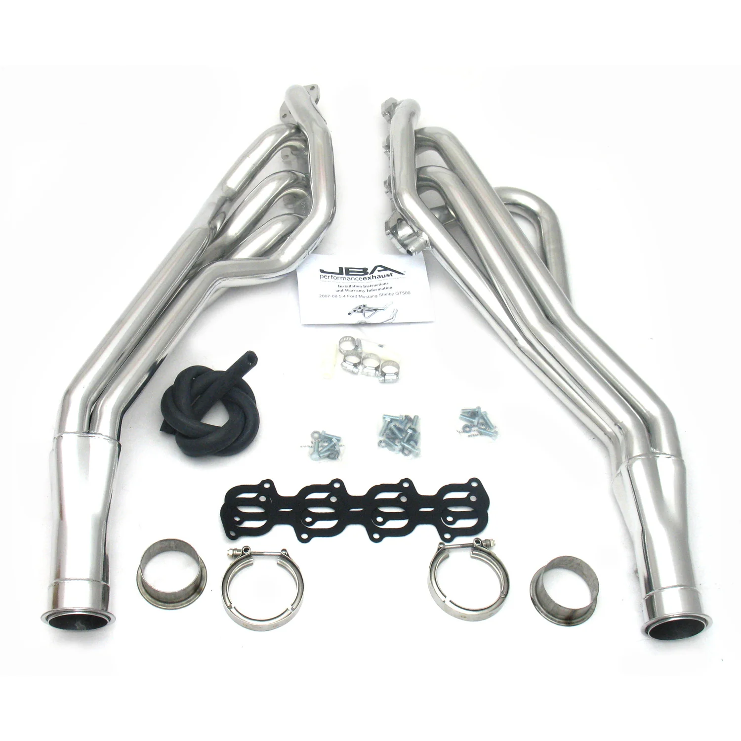 2007-14 GT500 5.4L/5.8L 1 3/4" Stainless Steel Long Tube Header with Metallic Ceramic Coating