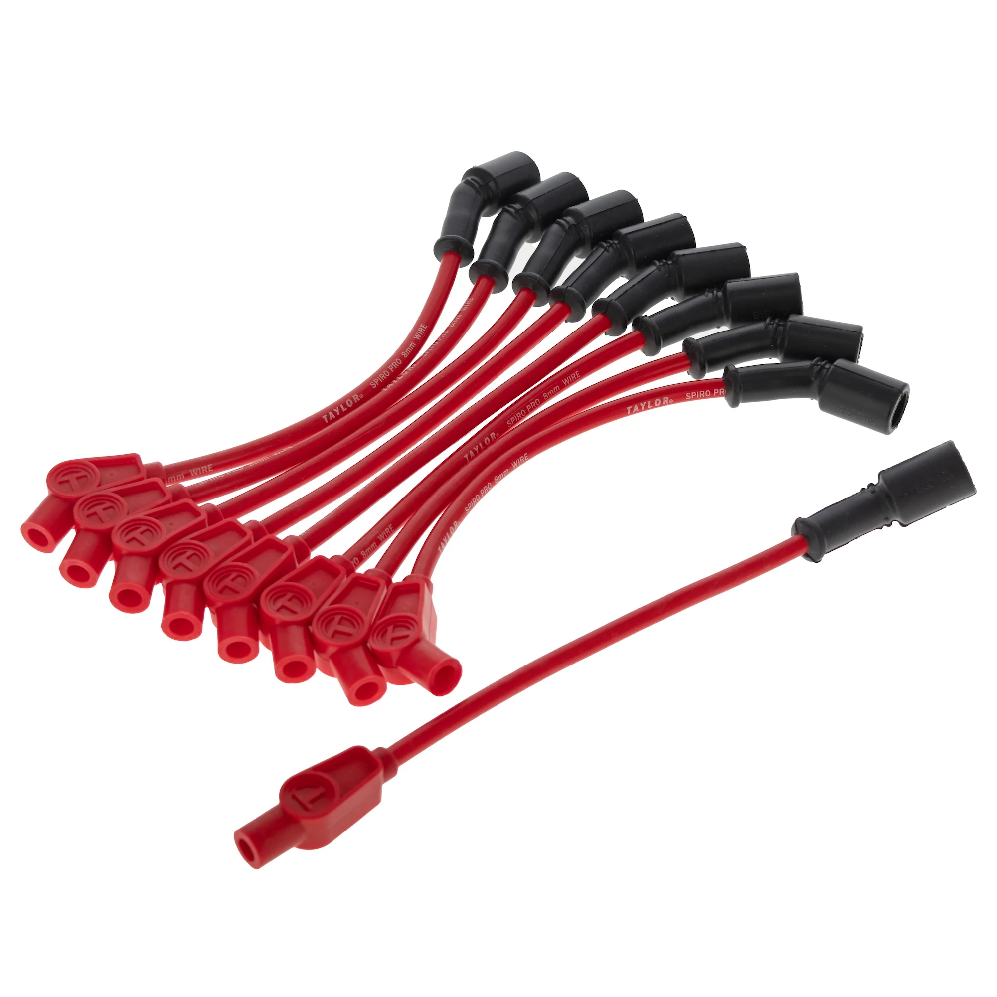 LS Engines Race Fit 8mm Spiro-Pro Spark Plug Wire Set with 11.75" Truck Header Fitment (Available in 3 Colors)