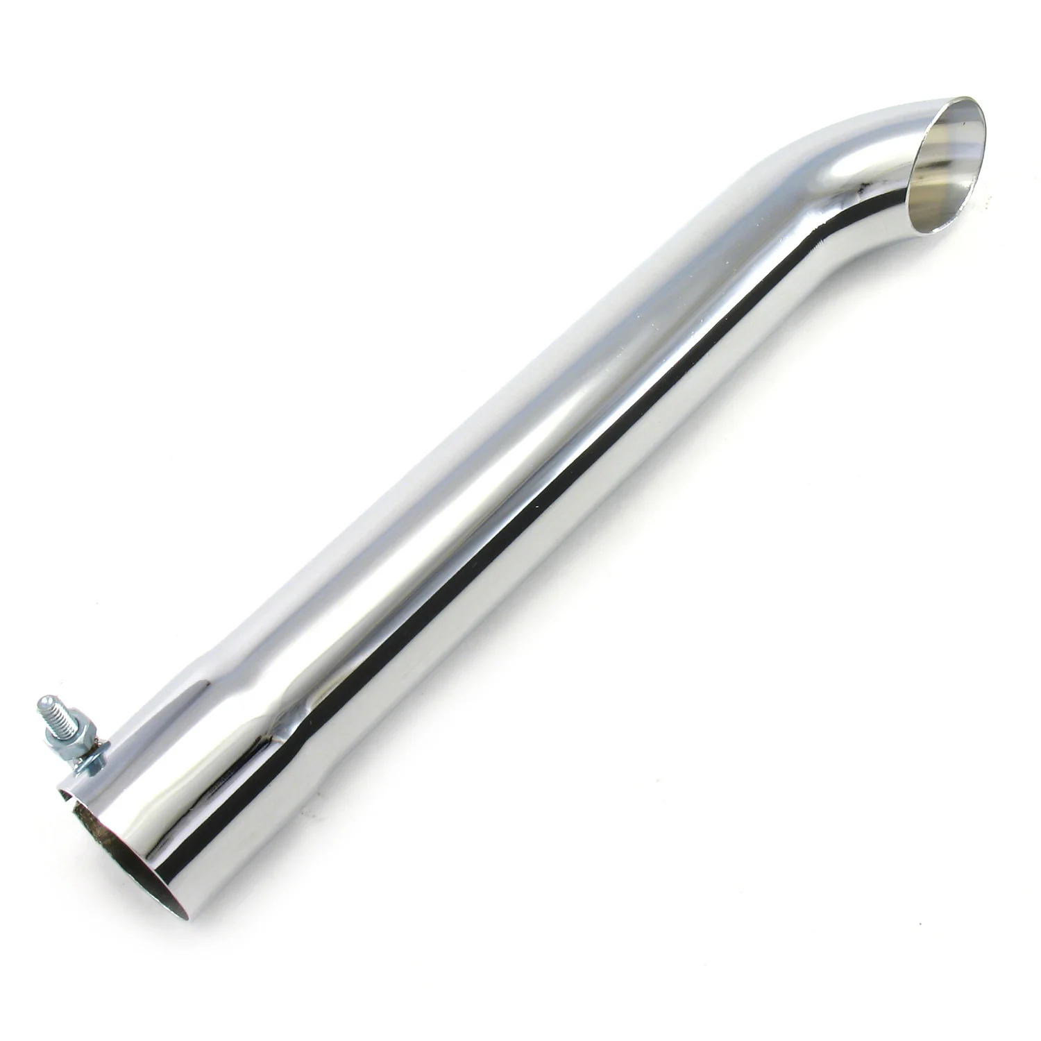Motorcycle Turn Down Chrome Exhaust Tip (Available in 3 Diameters) - Image 2