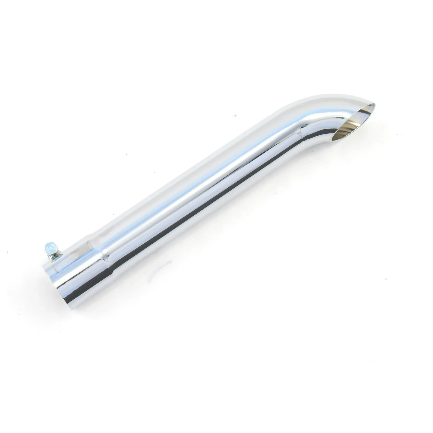 Motorcycle Turn Down Chrome Exhaust Tip (Available in 3 Diameters) - Image 3