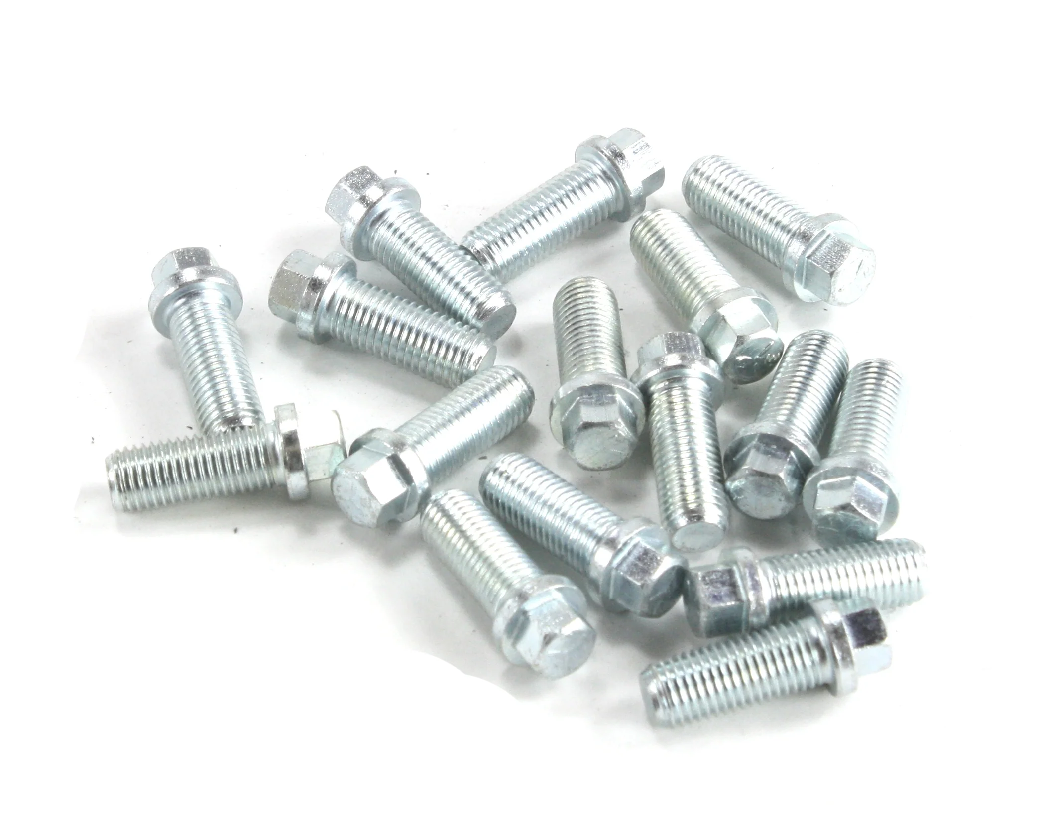 M10-1.25 x 30mm, 3/8" Head, Zinc plated header bolts, pack of 16