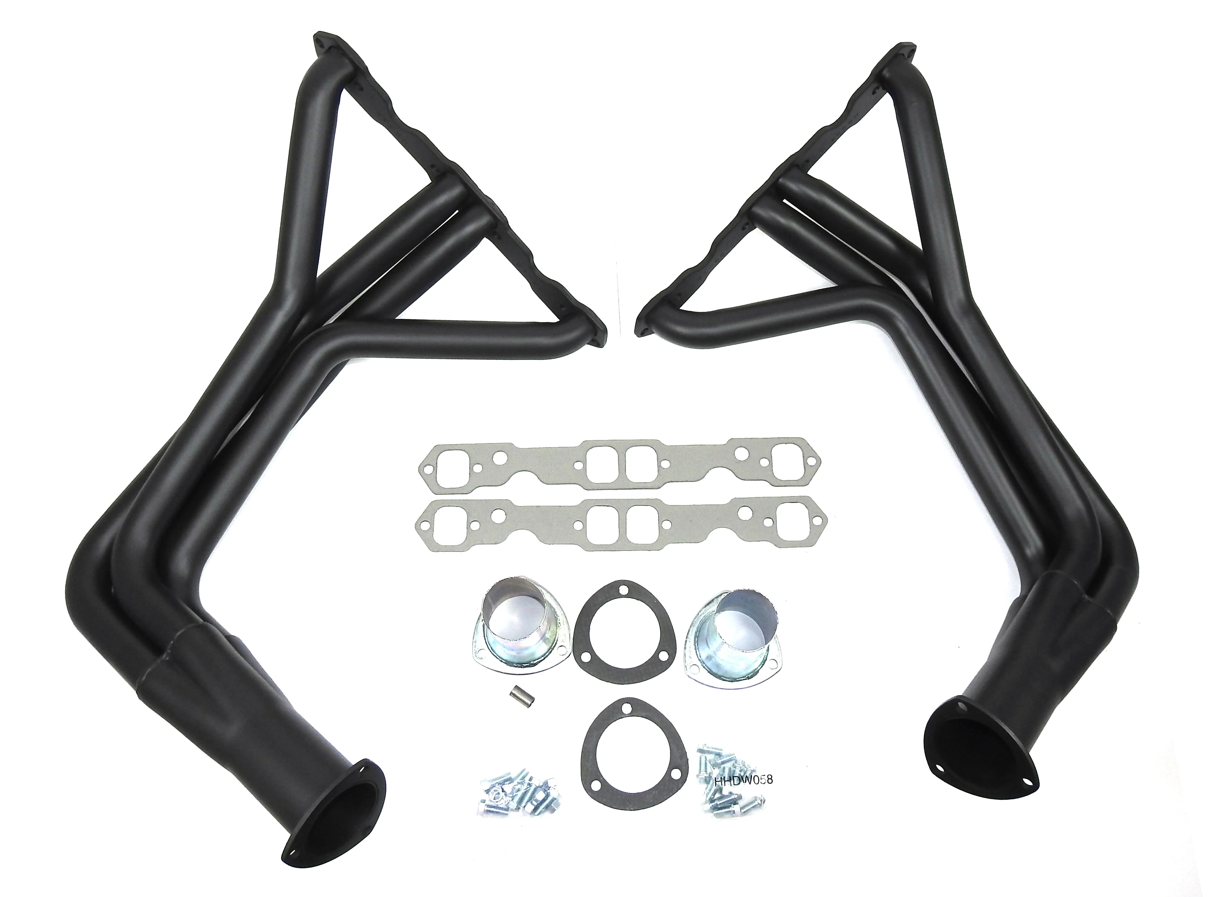 1955-57 Chevy Passenger Car/Wagon 1 7/8" Fenderwell Chevy Small Block Engine Swap Header with Hi-Temp Black Coating