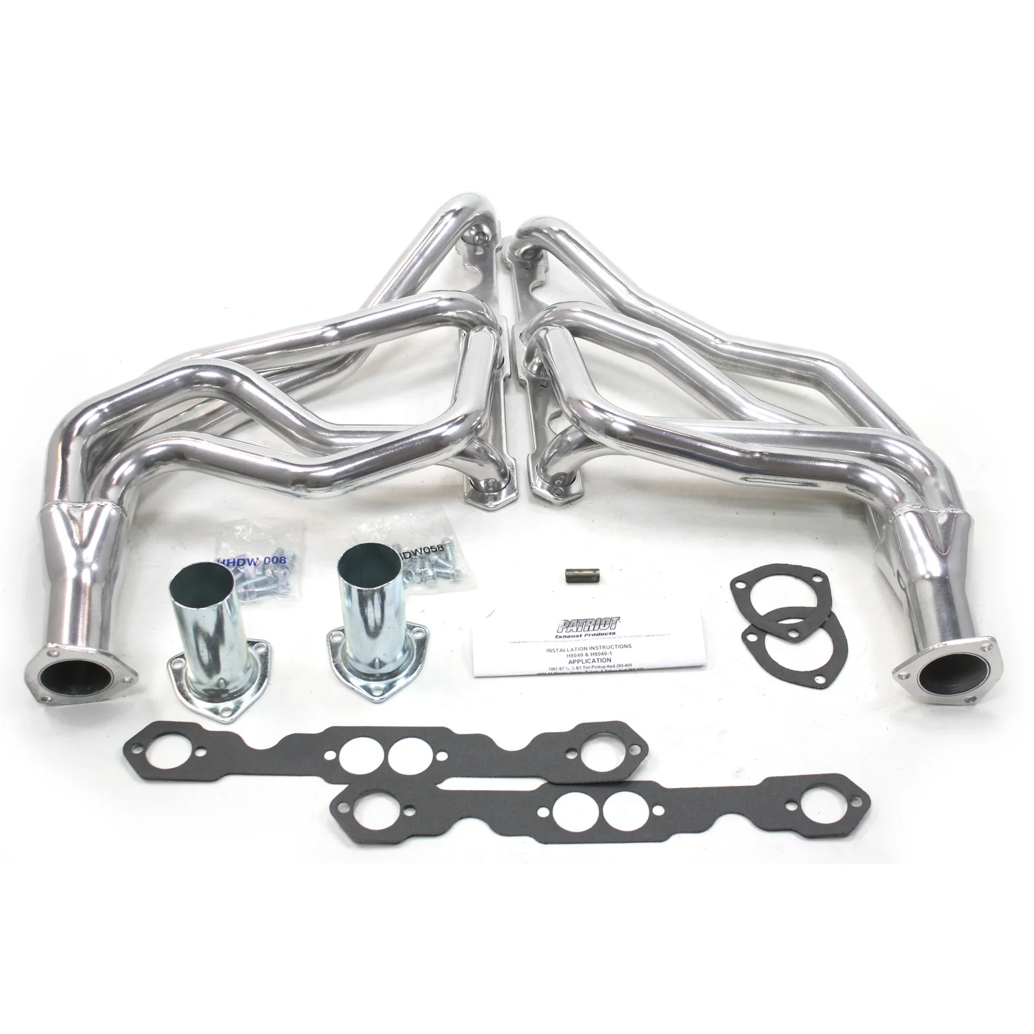 1967-91 Chevy/GMC K-Series 4WD Truck Small Block V8 1 5/8" Long Tube Header with Metallic Ceramic Coating