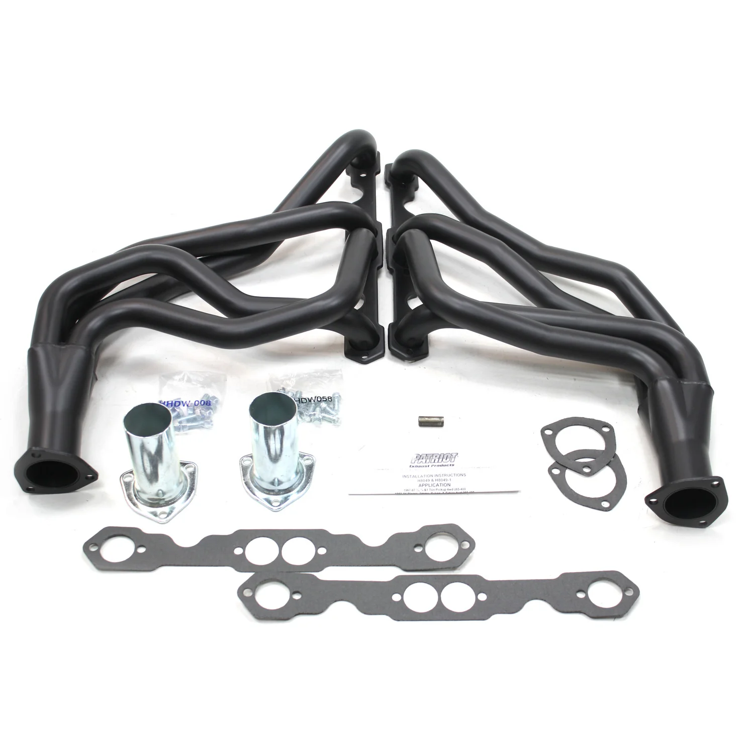 1967-91 Chevy/GMC K-Series 4WD Truck Small Block V8 1 5/8" Long Tube Header with Hi-Temp Black Coating