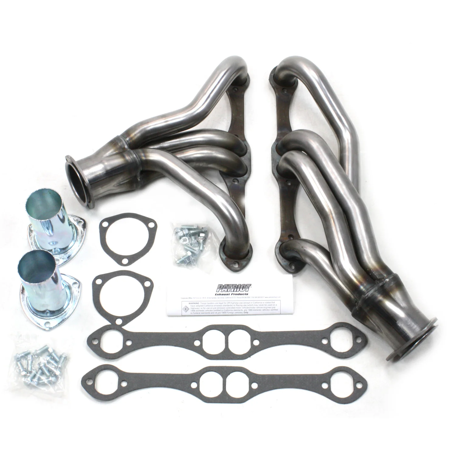 1967-69 Camaro/1968-69 Chevy II/Nova 1 5/8” 4-Tube Clippster Header in Raw Steel