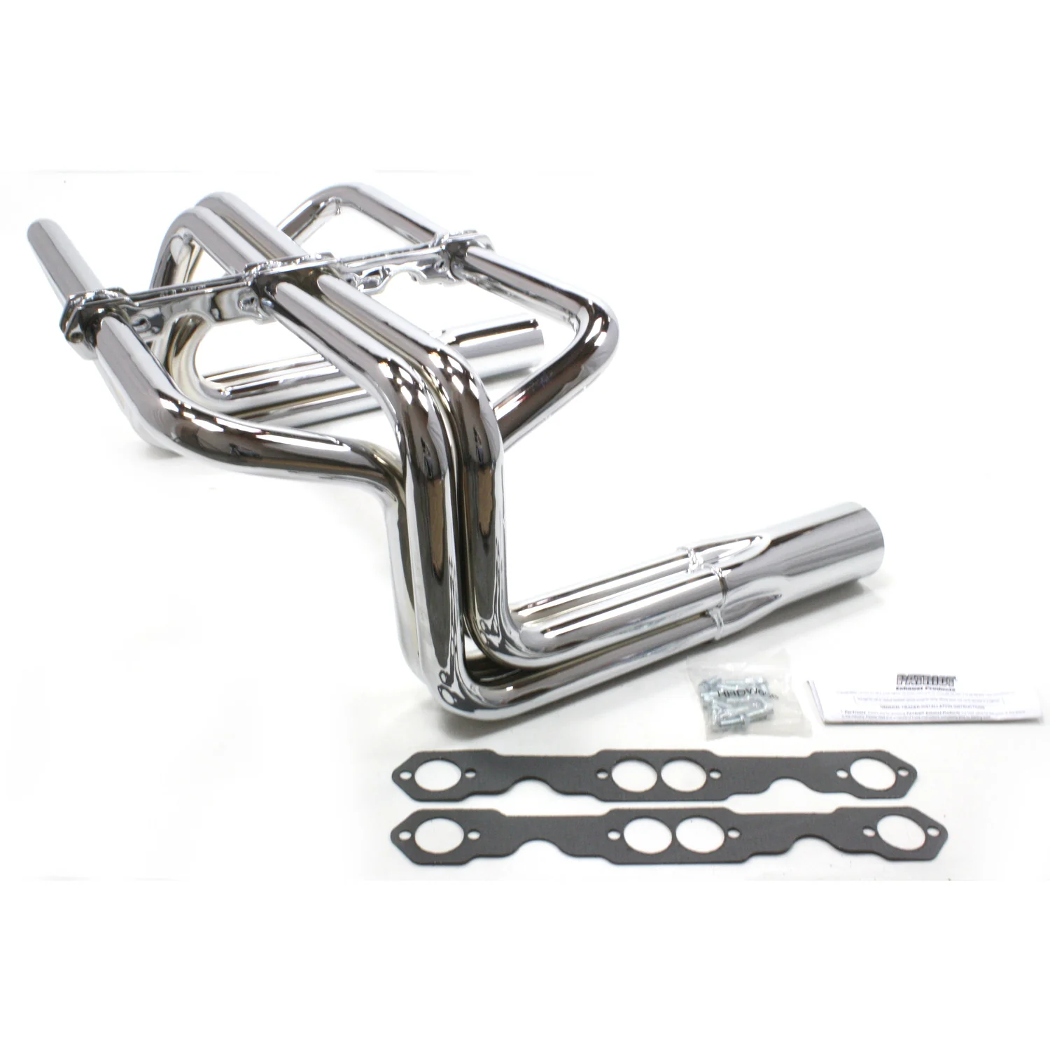 Chevy Small Block Engines, '32 Hi-Boy Exhaust Header with Chrome Finish