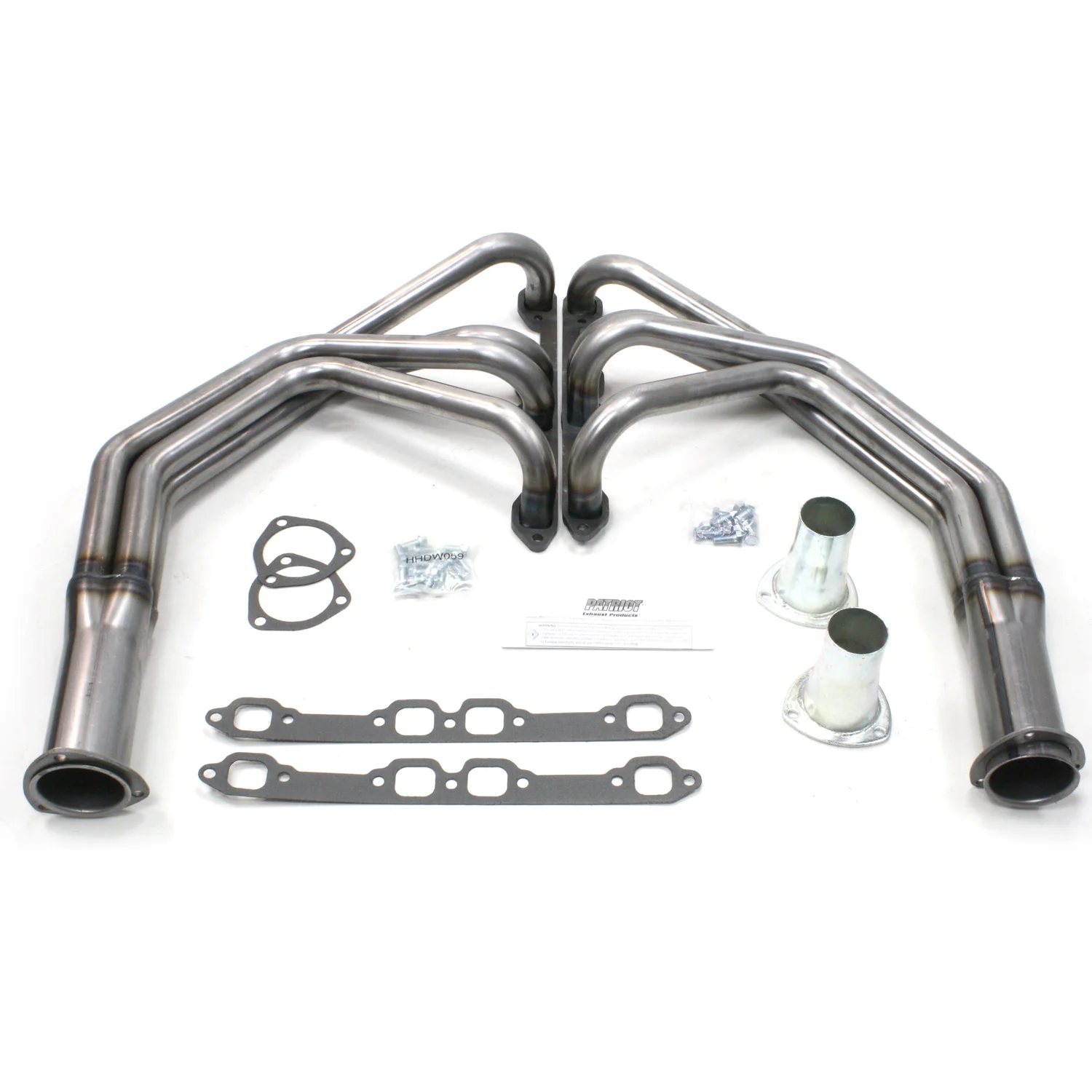 1953-64 Ford F-Series Truck Y-Block V8 1 1/2" Long Tube Header in Raw Steel