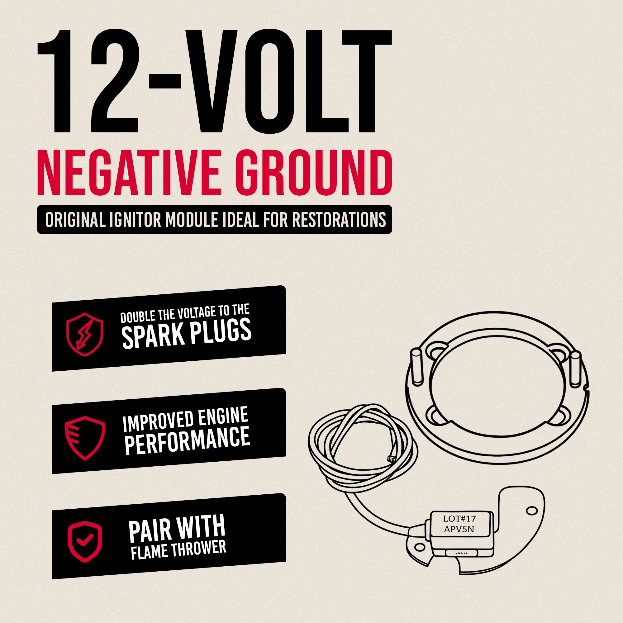 Delco 8 Cylinder Ignitor® Electronic Ignition Conversion - 12 Volt Negative Ground - PerTronix 1181 - Image 7