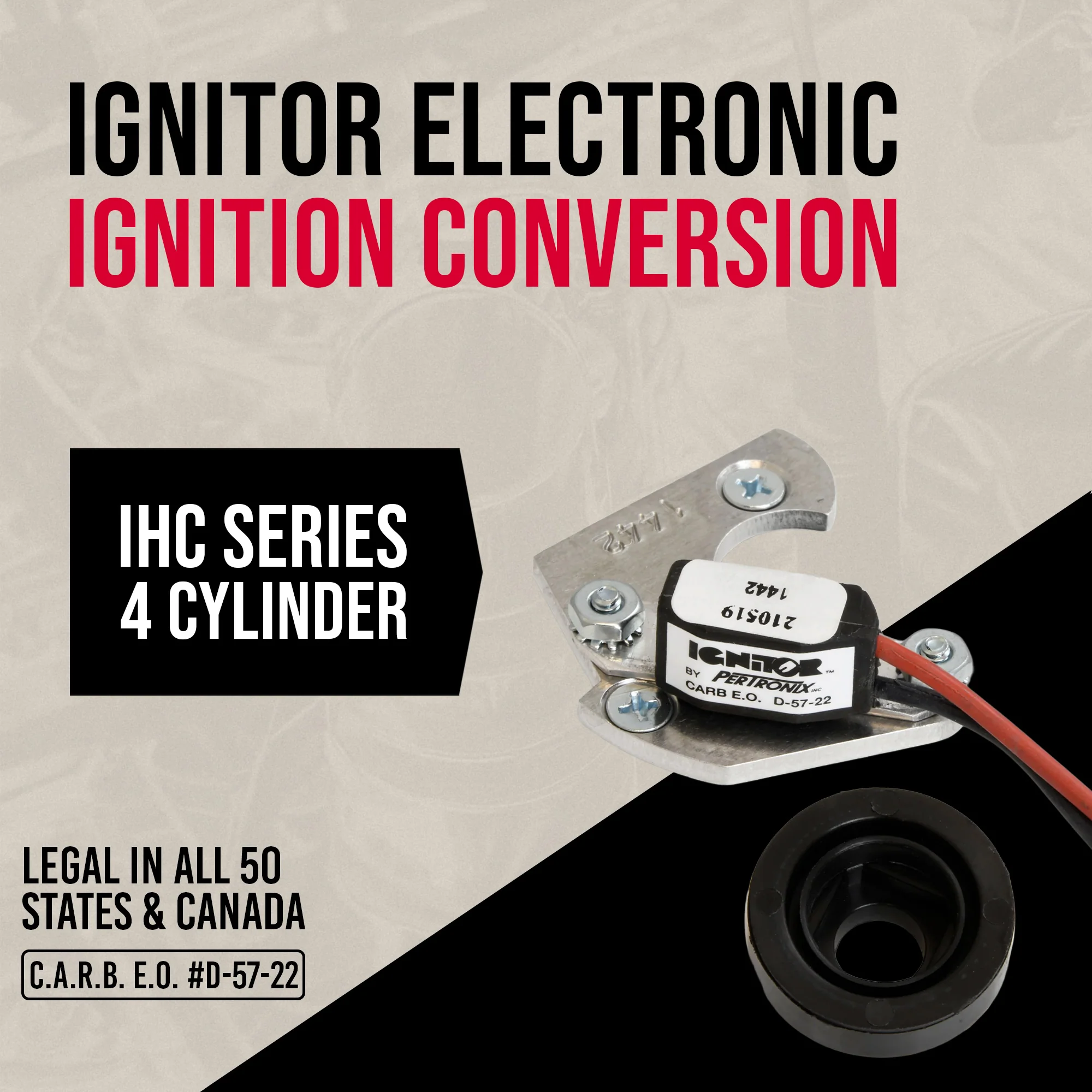 IHC 302xxx-534xxx Series 4 Cylinder Ignitor® Electronic Ignition Conversion - 12 Volt Negative Ground - PerTronix 1442 - Image 3