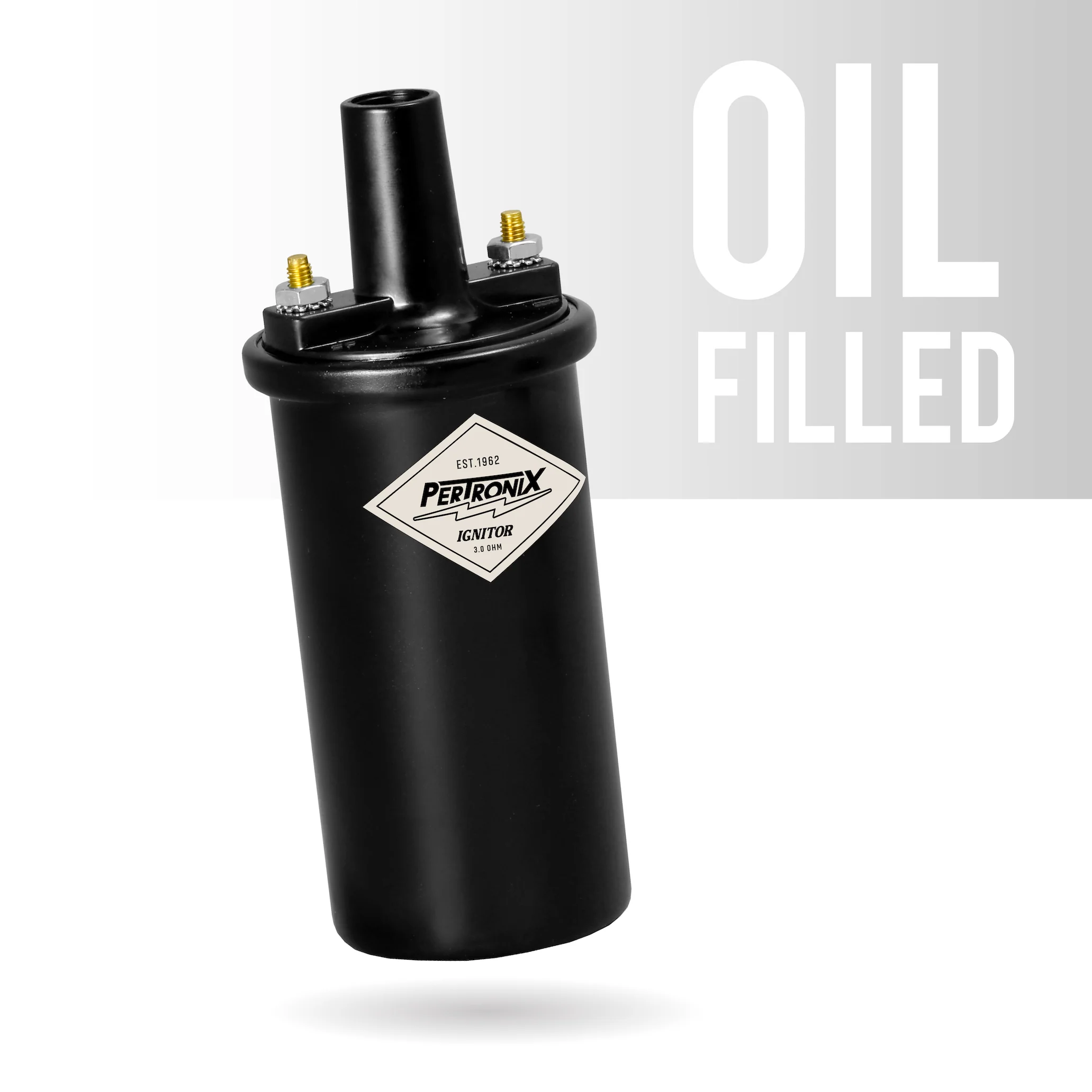 PerTronix 40511 Ignitor Oil Filled 40,000 Volt Ignition Coil with 3.0 Ohms Resistance in Black - Image 2