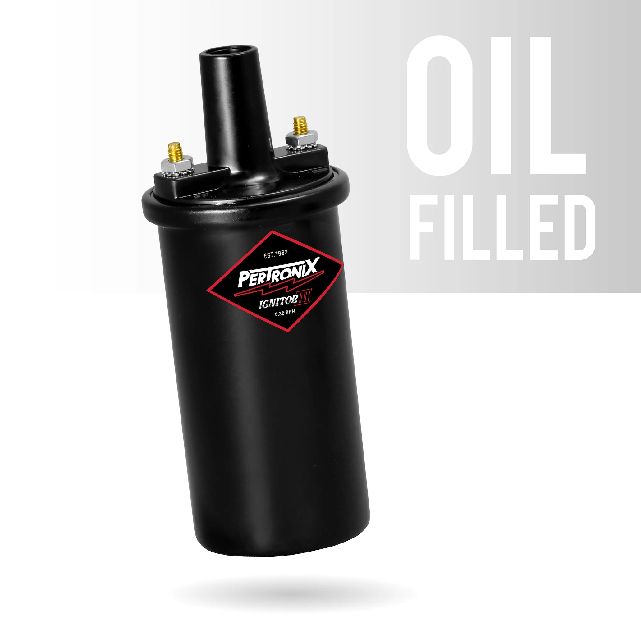 PerTronix 44011 Ignitor III Oil Filled 45,000 Volt Ignition Coil with 0.32 Ohms Resistance in Black - Image 2