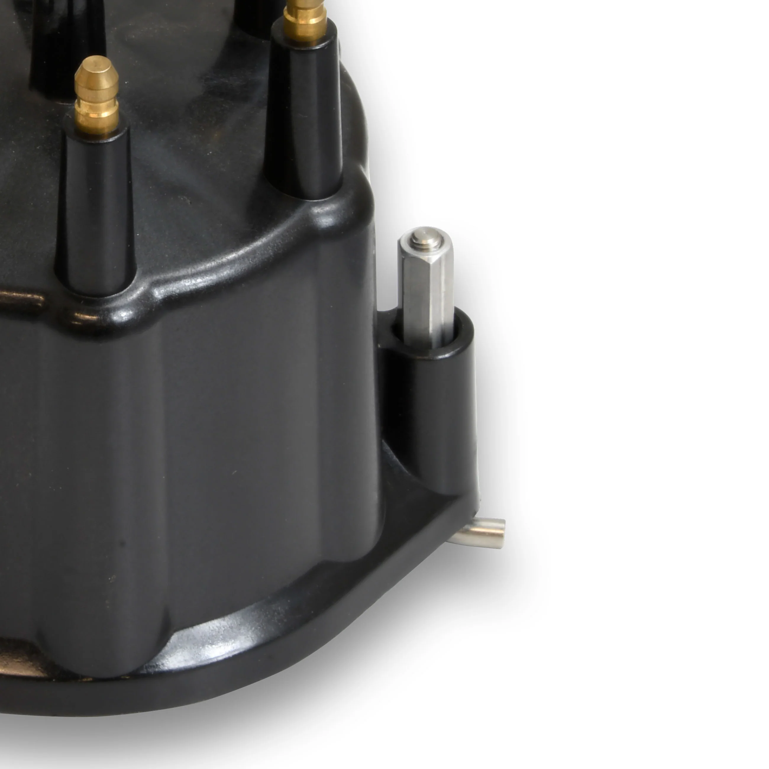 Replacement Distributor Cap for 6 Cylinder Marine Billet Distributors - Black / Male (Service Part Only) - Image 3