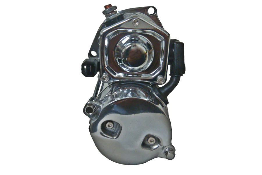 1.4 kW Starter for 1989-93 Big Twin EVO FL Harley® Models in Polished Chrome - Image 2