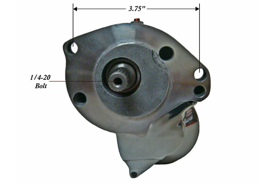 1.4 kW Starter for 1989-93 Big Twin EVO FL Harley® Models in Polished Chrome - Image 3