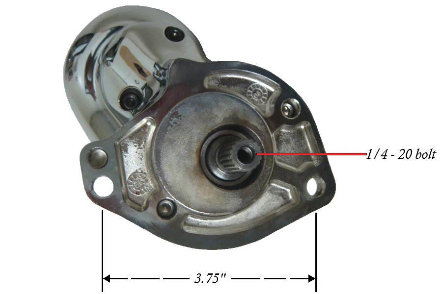 1.4 kW Stealth Starter for 1994-06 Big Twin Harley® Models (Except 2006 Dyna) in Polished Chrome - Image 2