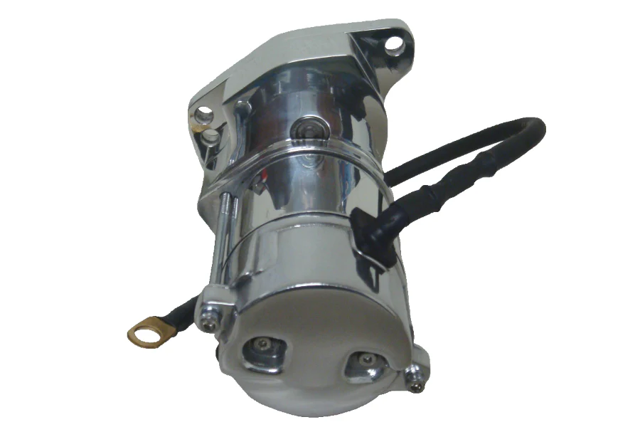 1.4 kW Starter for 1980-84 Big Twin Rubber Mount 5-Speed Models in Chrome - Image 2