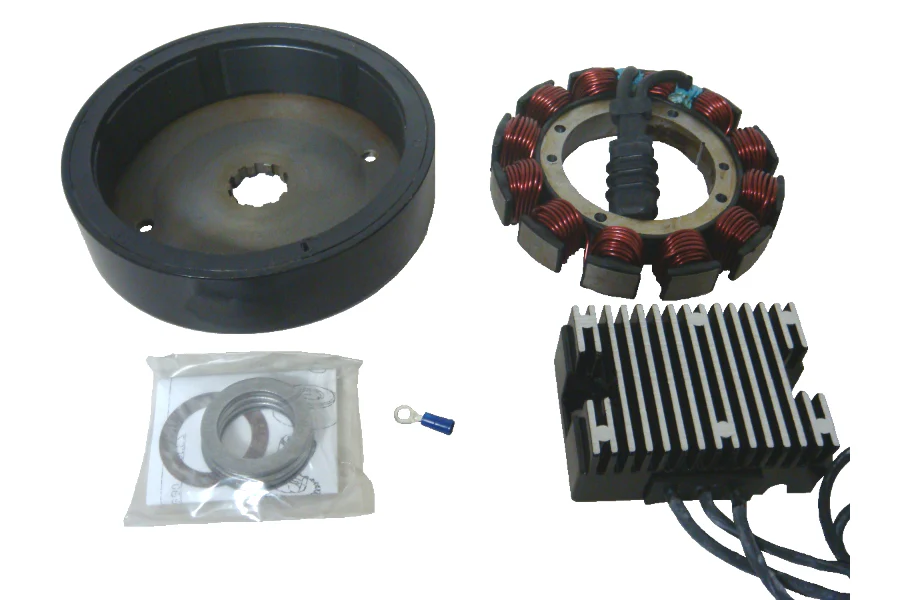 32 Amp Charging Kit with Black Voltage Regulator for 1970-99 Big Twin Harley® Models (Except Twin Cam) - Image 5