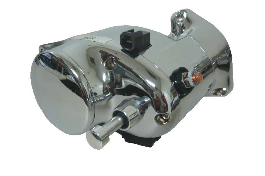1.4 kW Stealth Starter with Push Button for 1994-06 Big Twin Harley® Models (Except 2006 Dyna) in Polished Chrome