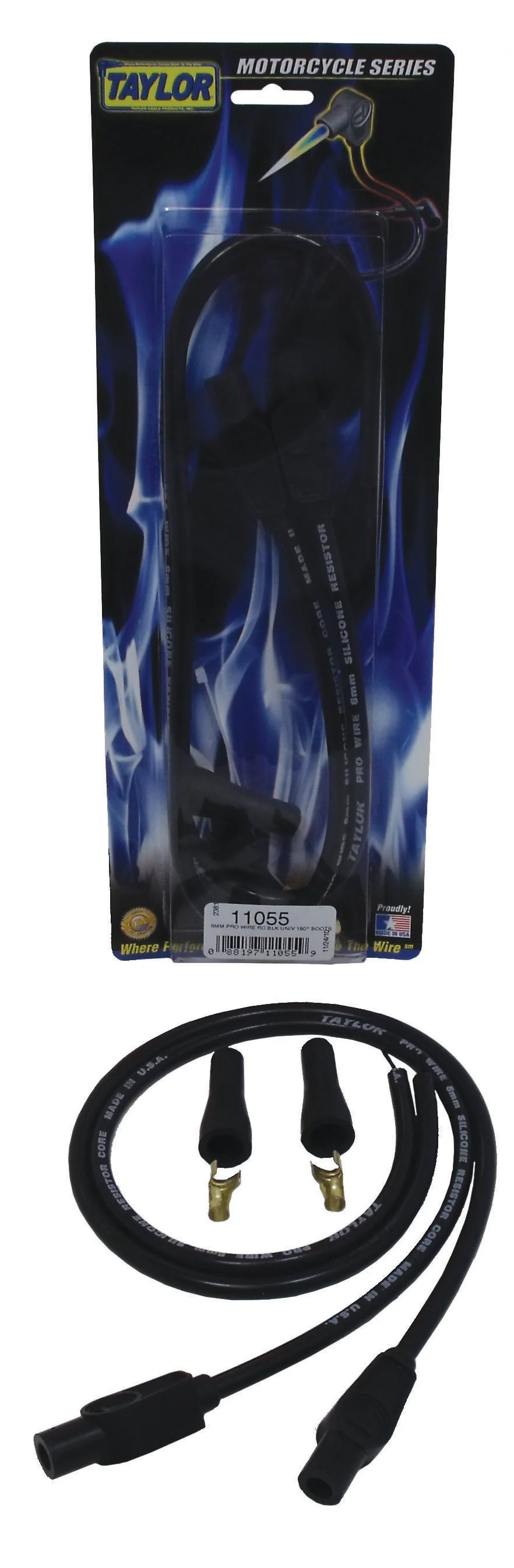 Taylor Cable 11055 8mm Pro RC Motorcycle black univ 180 - Image 2