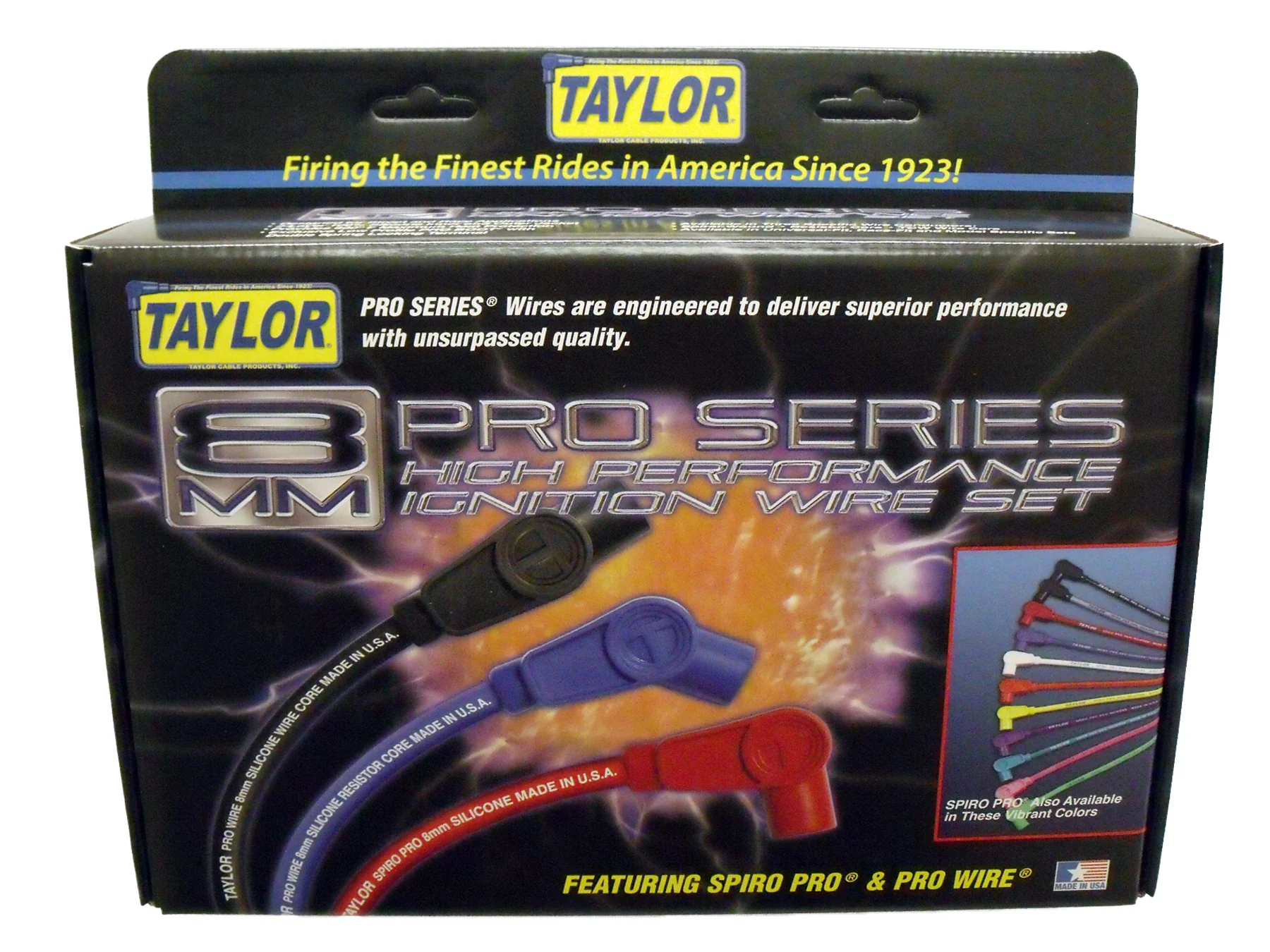 Chevy Small Block Race Fit 8mm Spiro-Pro White Ceramic Boots Spark Plug Wire Set with Over Valve Cover HEI Fitment - Image 2