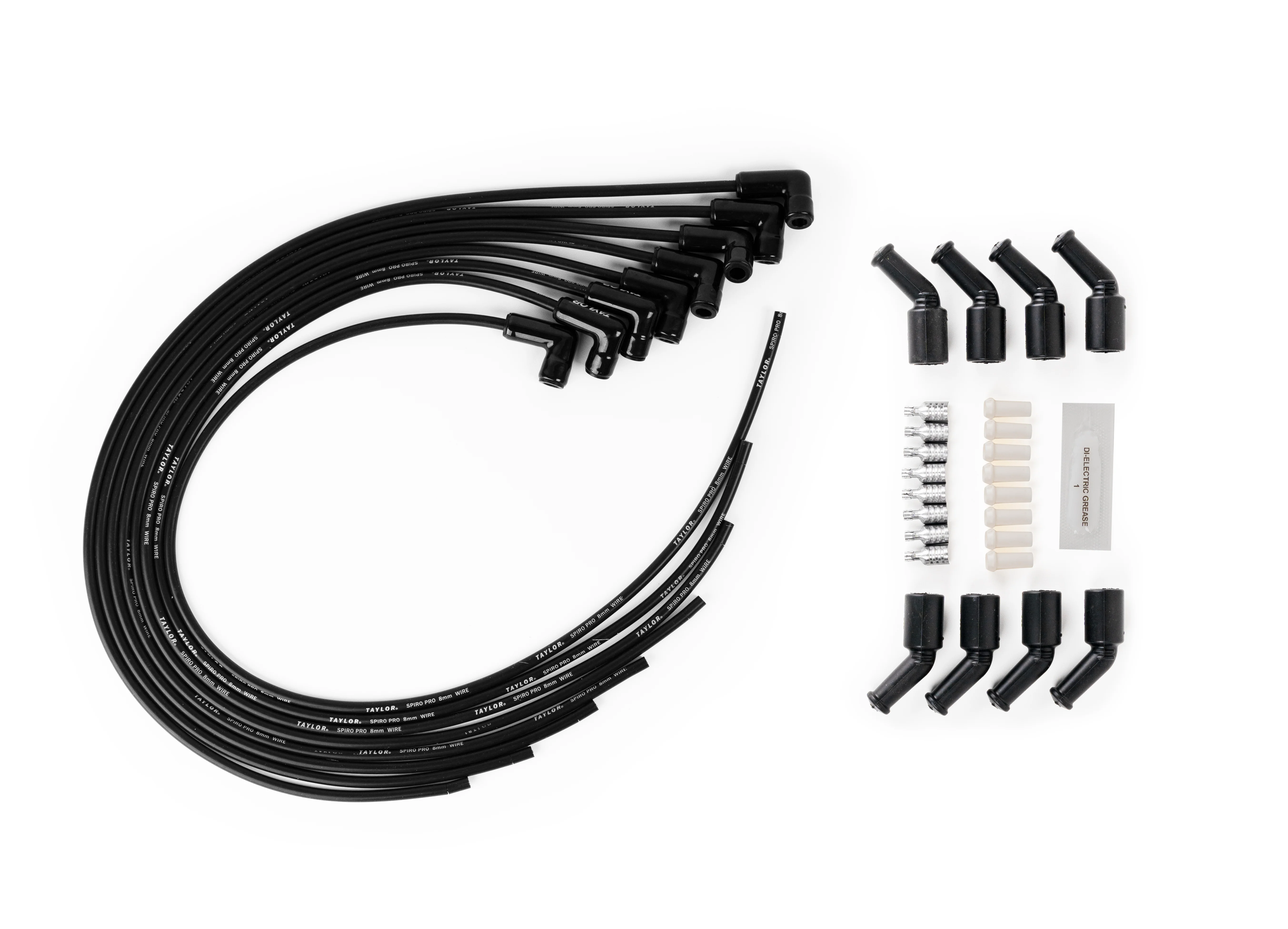LS Engines Universal 8mm Spiro-Pro Black Ceramic Boots Spark Plug Wire Set (Available in 2 Colors) - Image 2